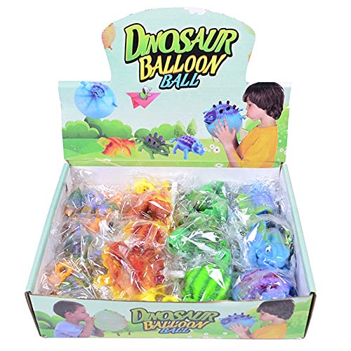 12PCS Dinosaur Stress Relief Toys - Funny Animal Squishy Stress Balls for Kids & Adults | Anxiety Relief, Party Favors, Office Desk Decor, Classroom Rewards