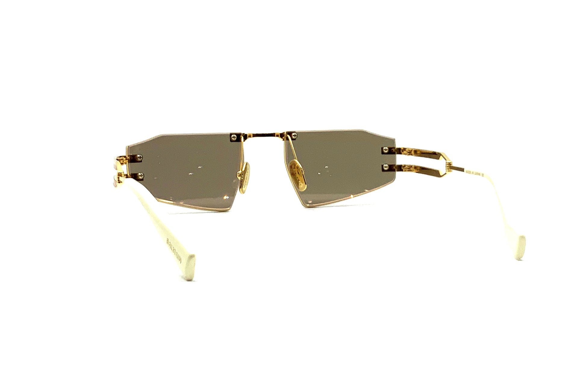 Balmain Fixe II Sunglasses - Gold/Bone Frame Luxury Designer Shades for Men & Women | Perfect for Outdoor Activities, Travel & Fashion Statements