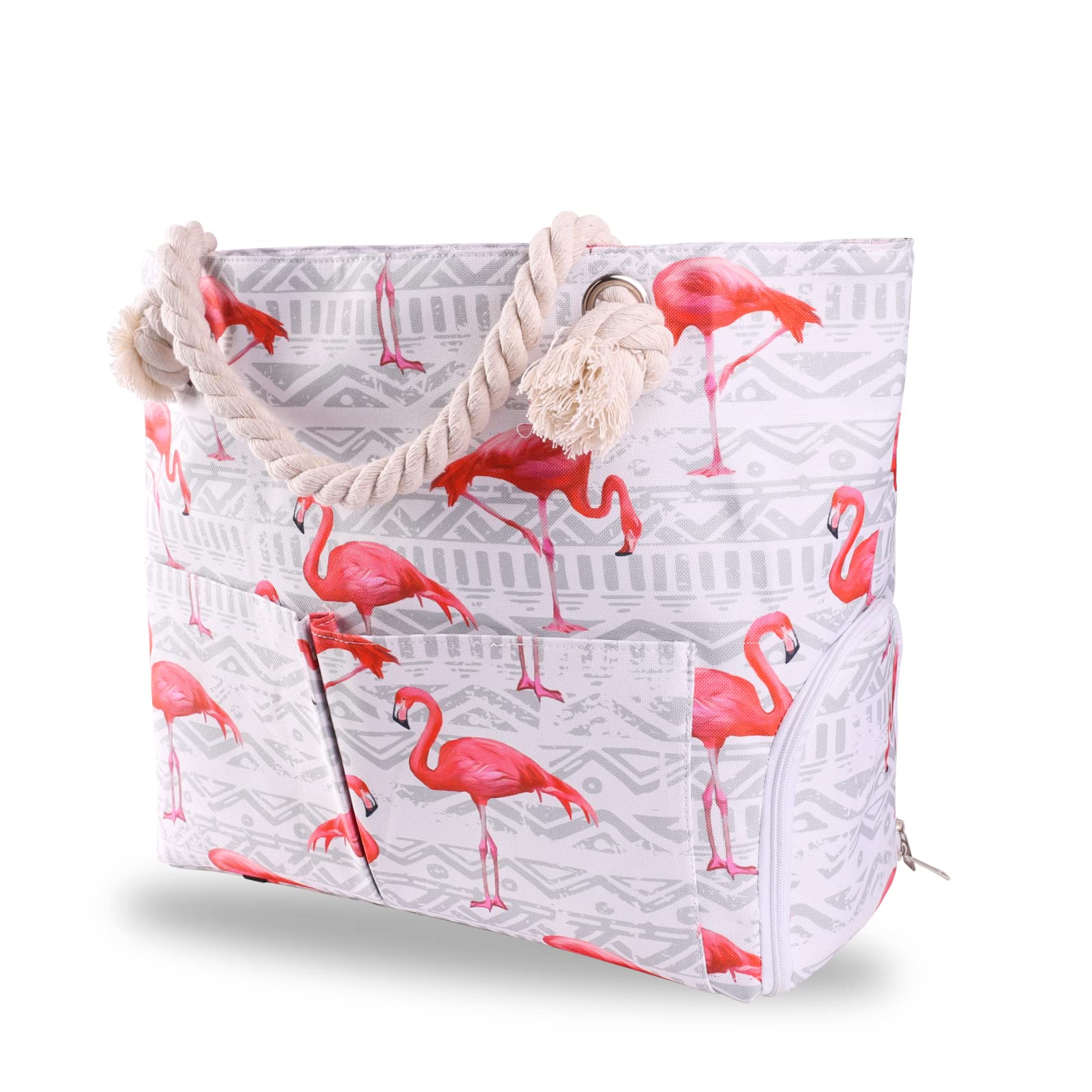2024 Extra Large Waterproof Beach Tote Bag with Multiple Pockets - Perfect for Pool, Travel & Summer Vacation Essentials