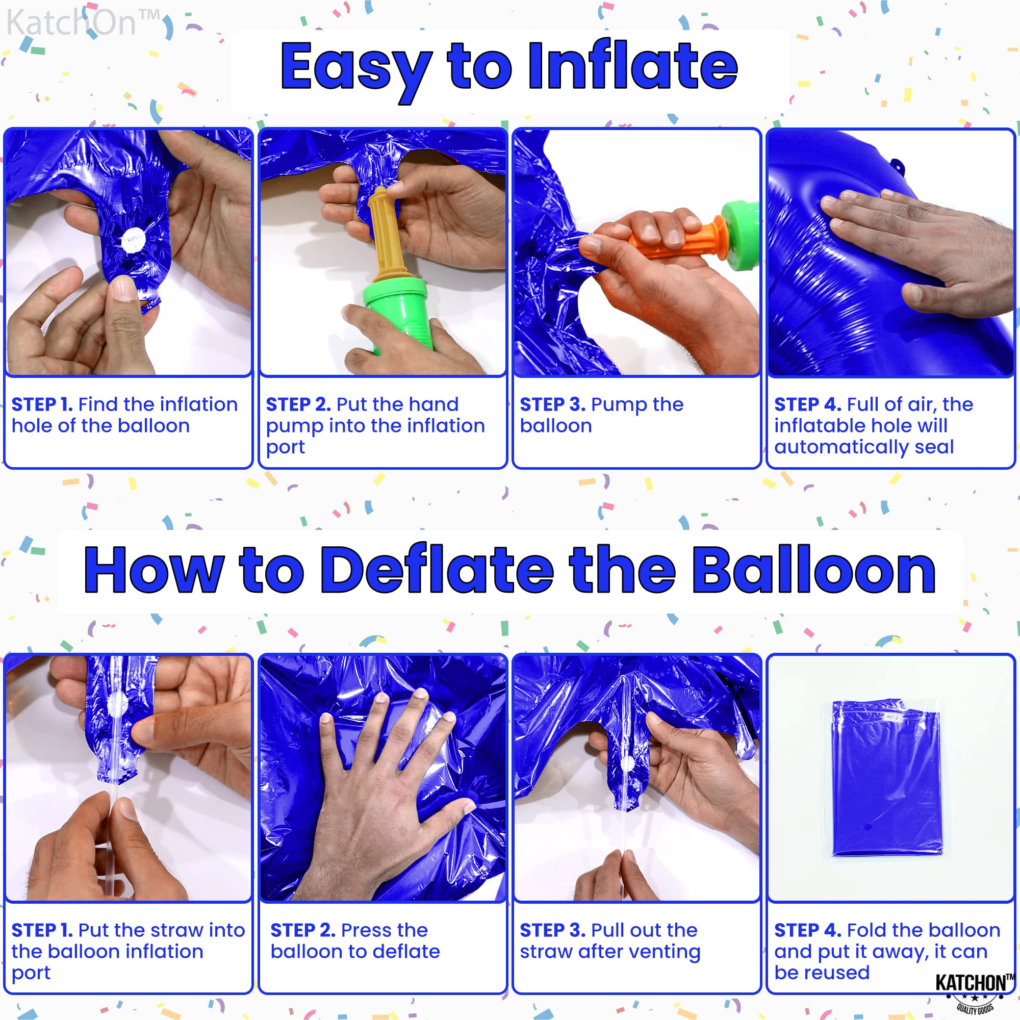 KatchOn Giant 40 Inch Royal Blue Number 2 Balloon - Baby Shark Themed 2nd Birthday Decorations for Boys | Perfect for Birthday Parties, Baby Showers & Anniversary Celebrations