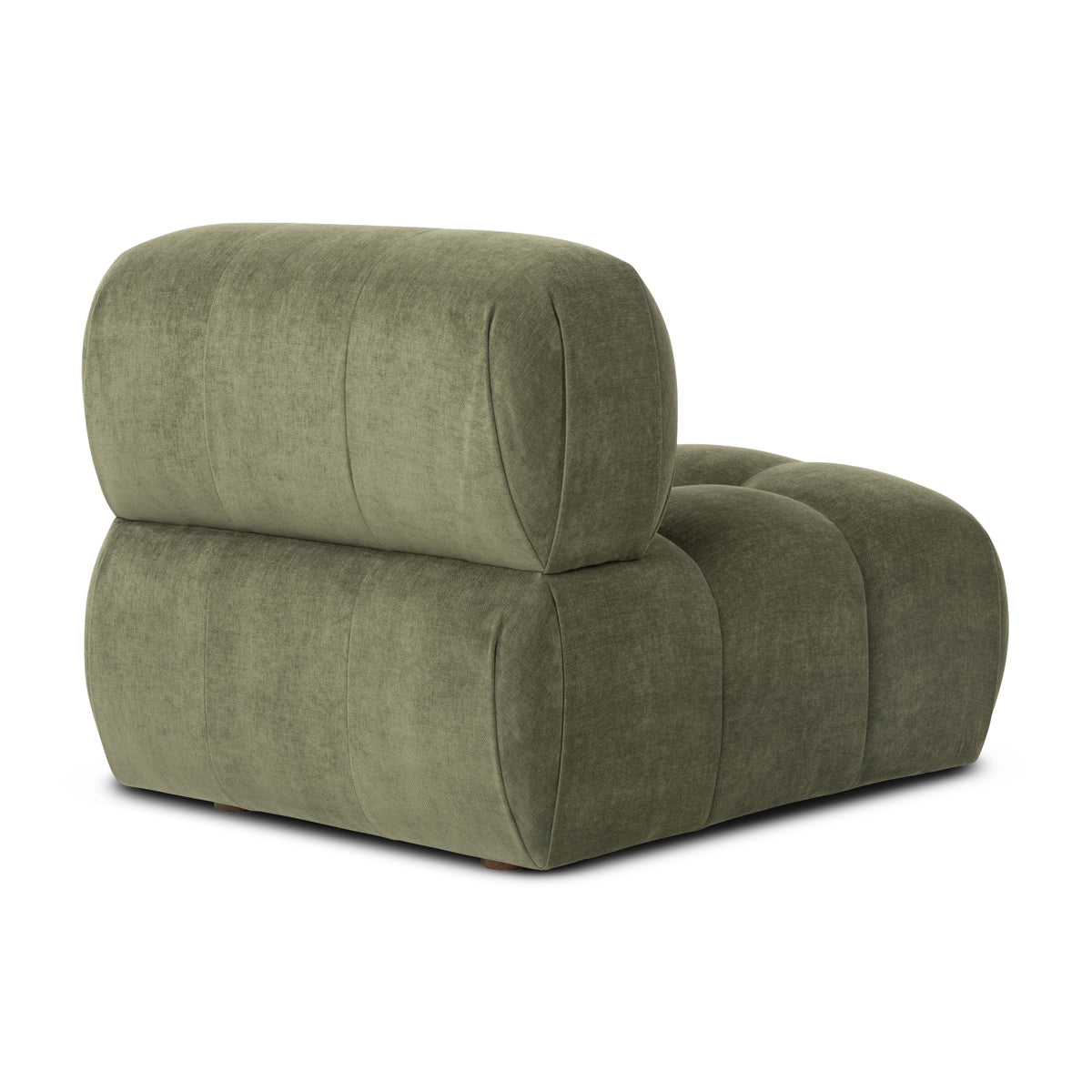 Bowie Textured Velvet Armless Modular Sectional Sofa - Modern Living Room Furniture for Small Spaces & Apartments