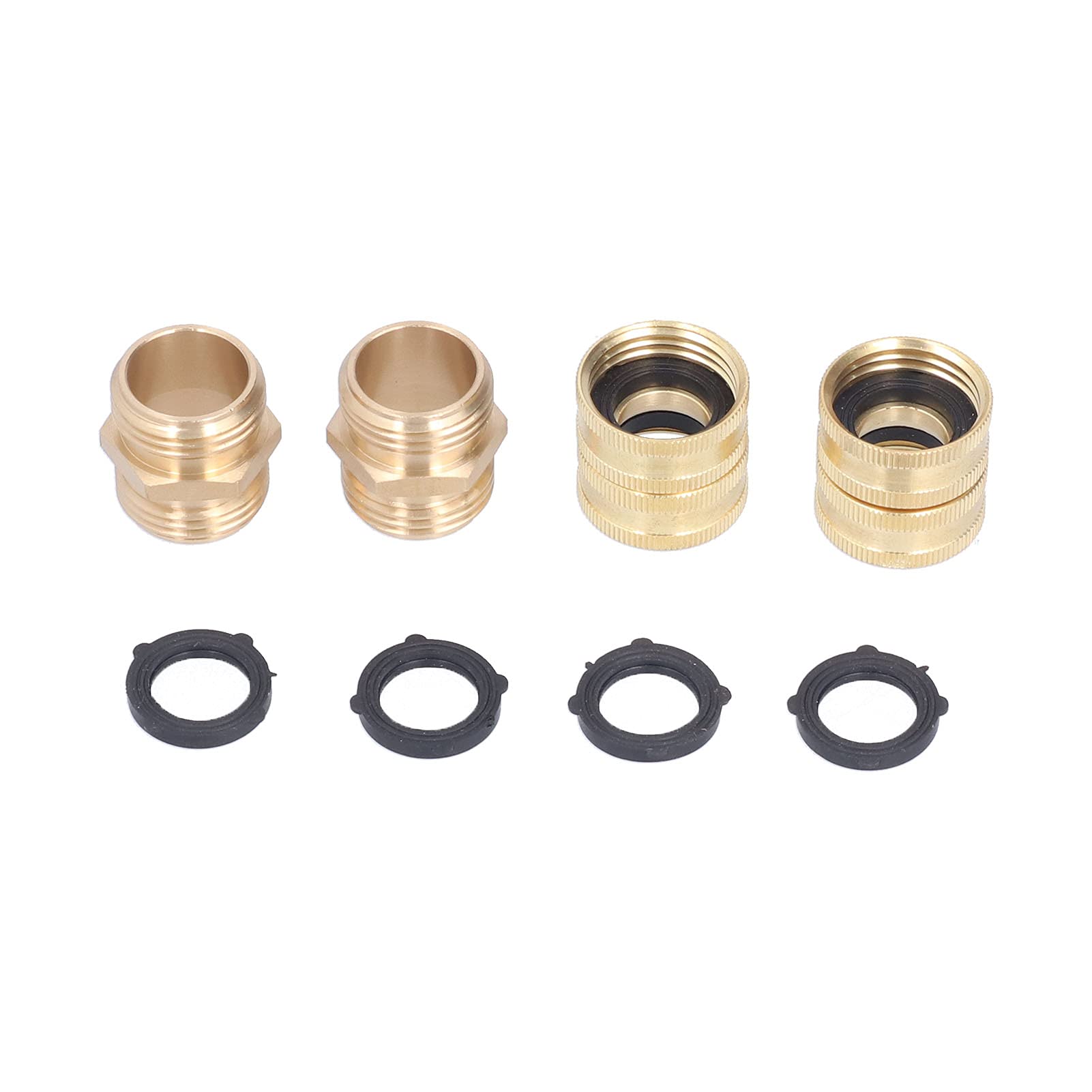 Entatial Brass Garden Hose Connector - Durable No-Leak Adapter with Washer for Washing Machine, Laundry & Outdoor Use | Perfect for Gardeners, Workers & Homeowners