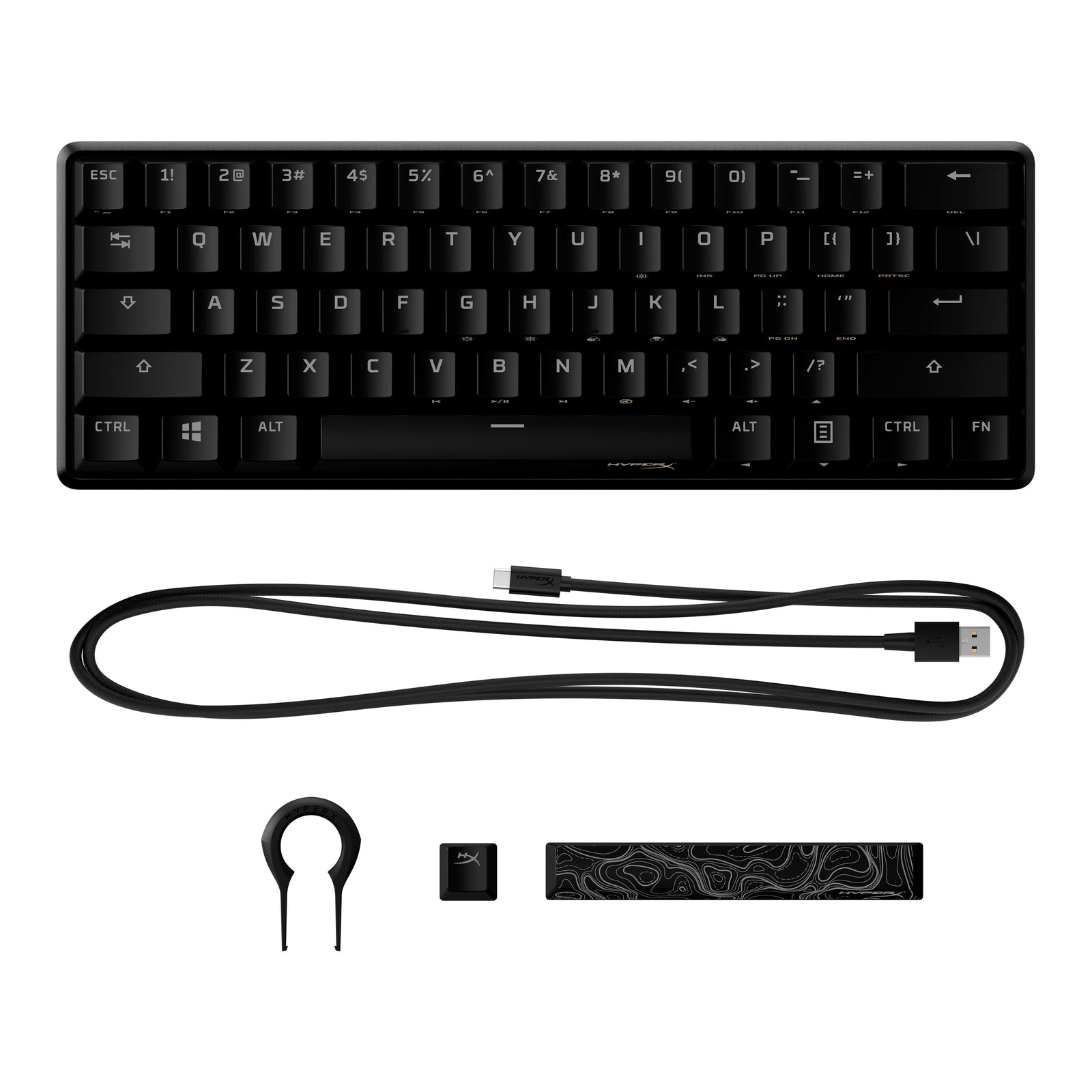 HyperX Alloy Origins 60 Mechanical Gaming Keyboard - Compact 60% RGB Backlit Keyboard with HyperX Red Switches for PC, Mac, PS4, Xbox - Perfect for Esports, Gaming, and Office Work