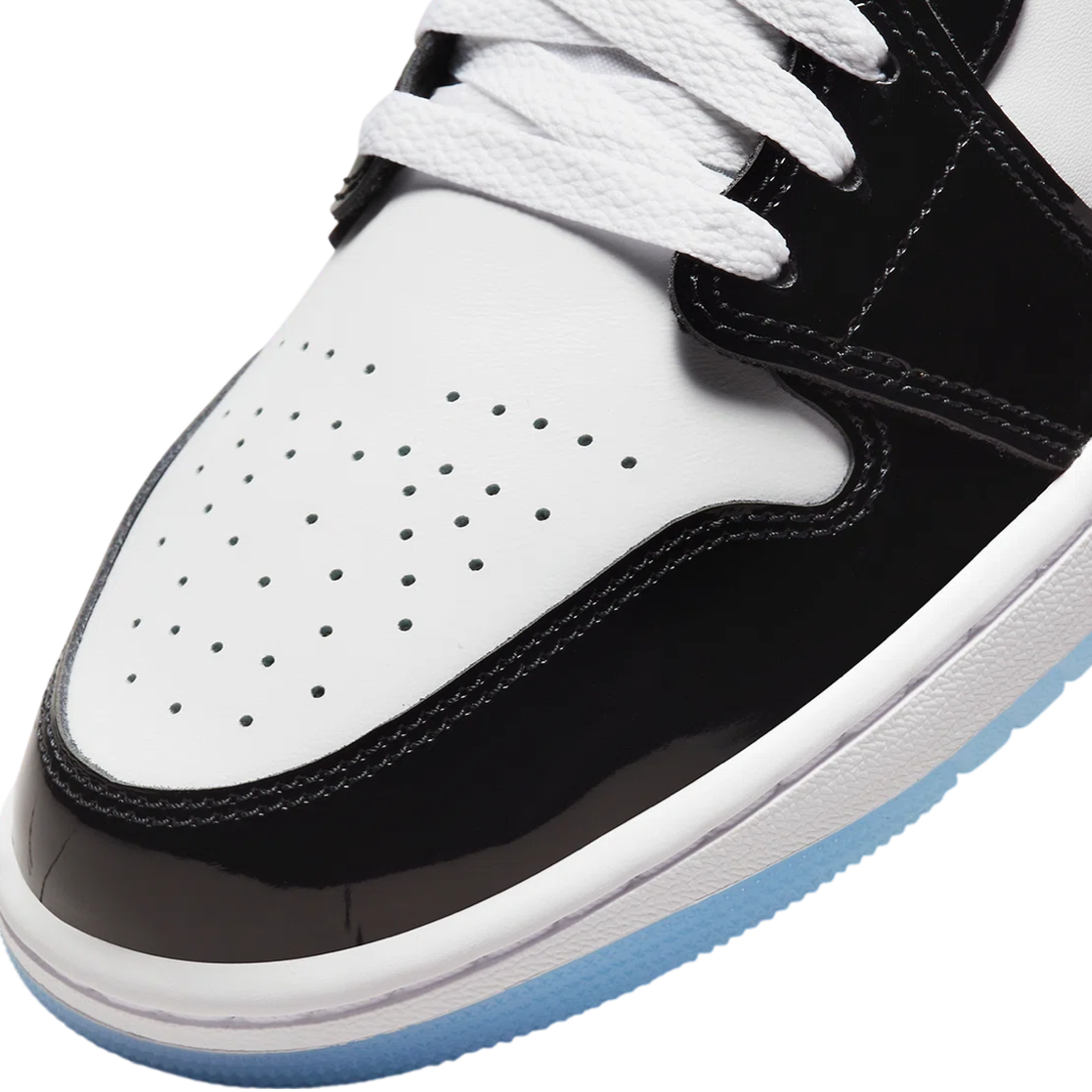 Air Jordan 1 Low SE GS Sneakers - Concord White & Black Basketball Shoes for Women & Girls - Perfect for Casual Wear, Gym & Street Fashion