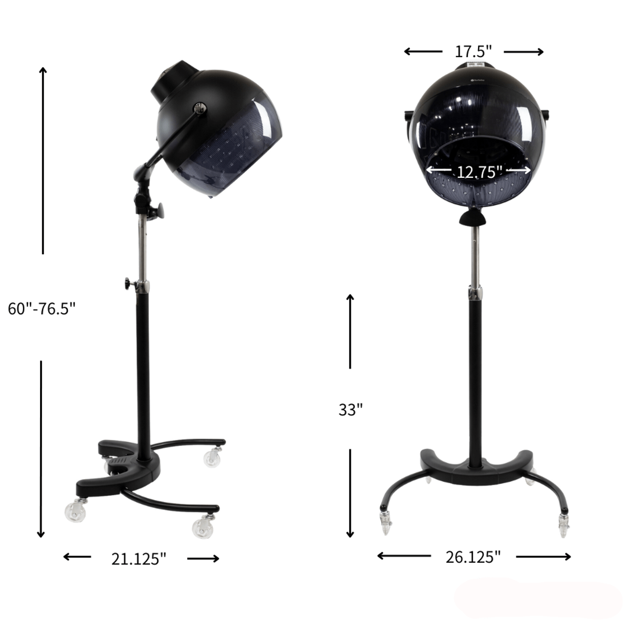 FIO II Free Standing Hood Hair Dryer for Salon & Home Use - Professional Blow Dryer with Adjustable Heat & Speed Settings - Perfect for Styling, Drying & Volumizing Hair