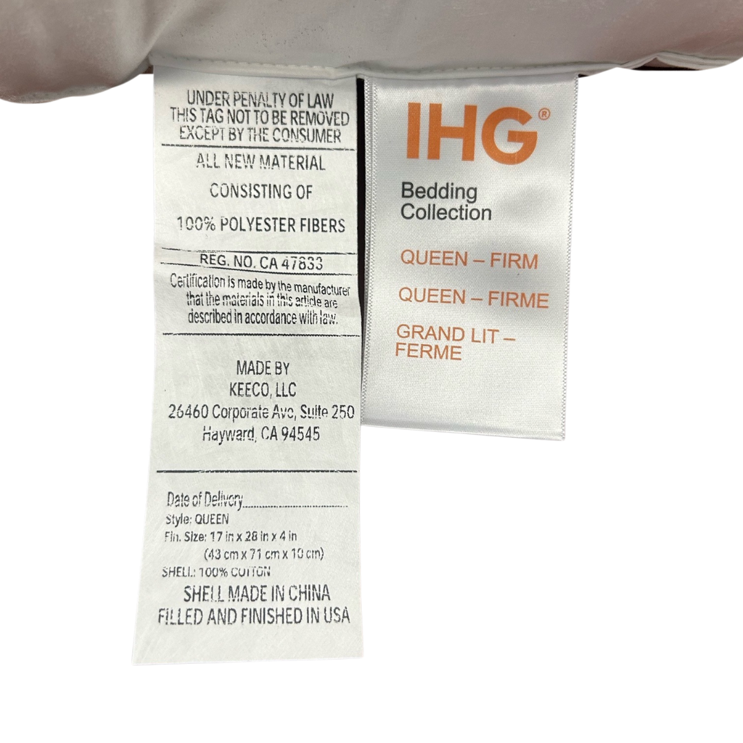 Holiday Inn® Infinity Pillow - Extra Firm Support for Neck and Back Pain Relief - Perfect for Travel, Home, and Office Use