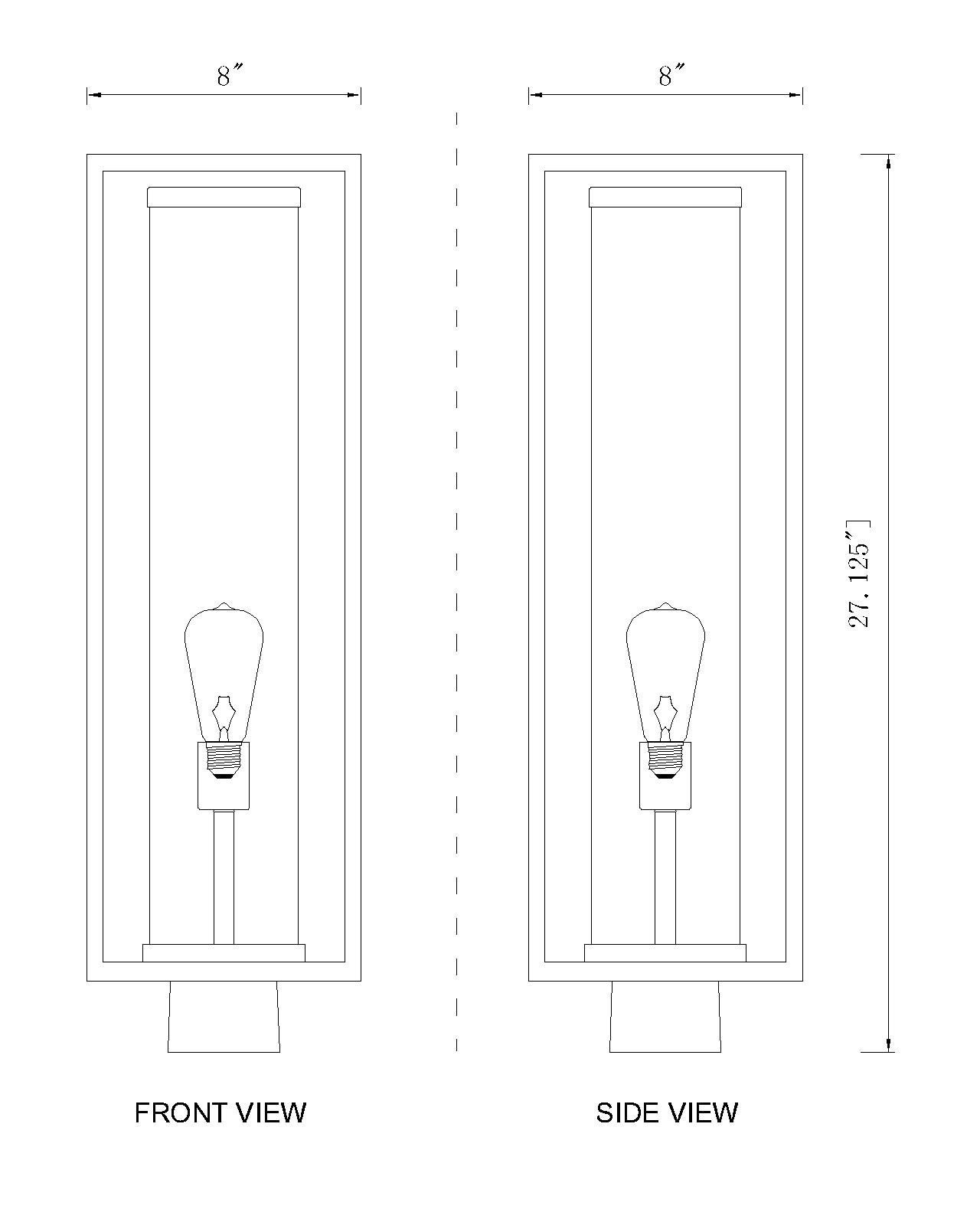 Z-Lite 584PHBS-DBZ-OBS 1-Light Outdoor Post Mount Light Fixture in Brass Finish - Perfect for Porch, Garden, and Pathway Lighting