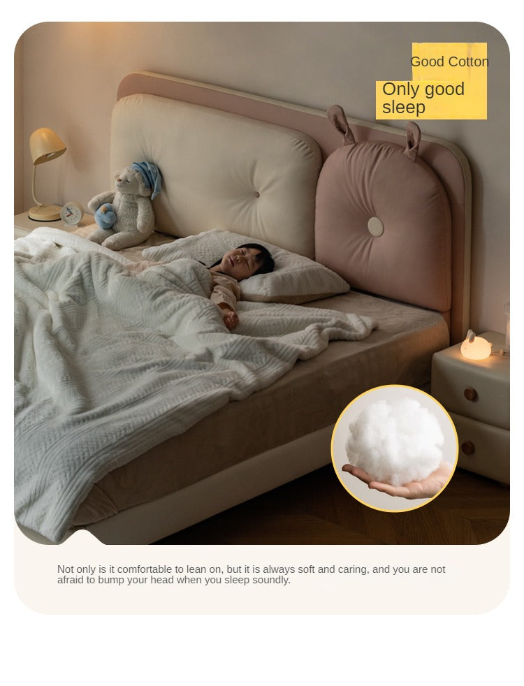 Organic Soft Leather Kids Rabbit Bed - Cozy & Safe for Baby's Nursery, Toddler Room, or Playtime Comfort