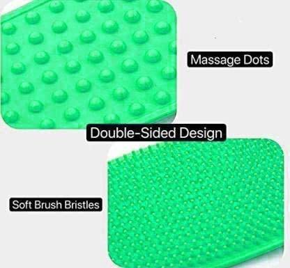 Premium Silicone Bath & Body Brush - Extra Large 70cm Back Scrubber for Deep Exfoliation (Green) | Ideal for Shower, Spa & Relaxing Self-Care Routine