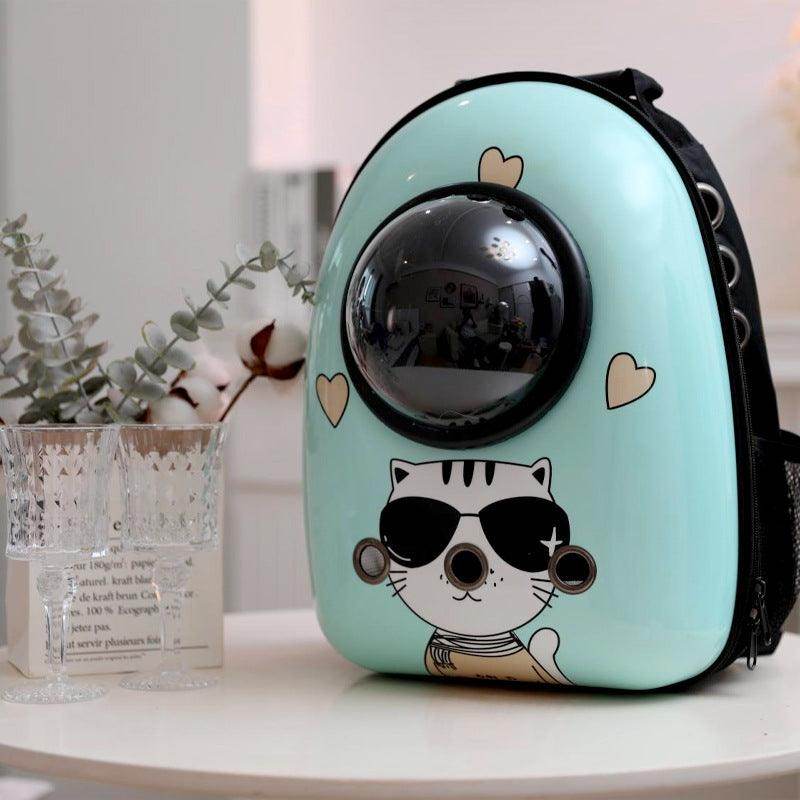 Portable Cartoon Printed Pet Carrier Bag for Dogs & Cats - Lightweight Travel Pet Supplies for Outdoor Adventures, Hiking, and Daily Walks