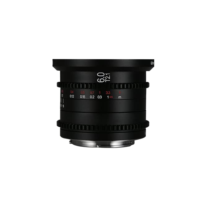 Venus Laowa 6mm T2.1 Zero-D MFT Cine Ultra Wide-Angle Lens for M4/3 Mount Cameras - Zero Distortion, Perfect for Vlogging, Real Estate & Landscape Photography