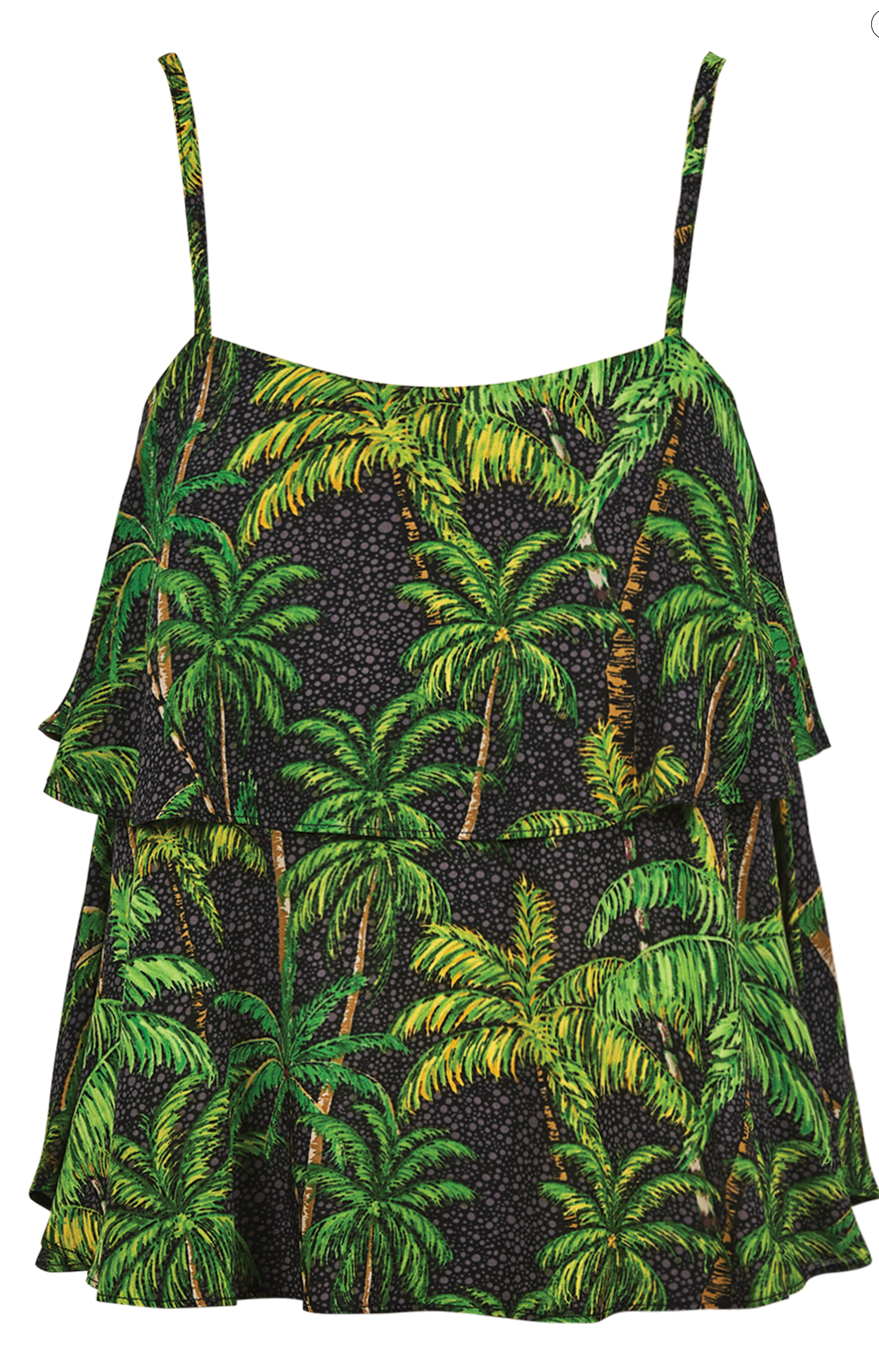 Haven Paradise Top Black Palm - Stylish Women's Blouse for Casual & Party Wear | Perfect for Date Nights, Office, and Evening Outings