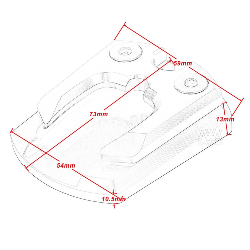 **Motorcycle Kickstand Pad for Yamaha XMAX 125/250/300 - Gold Foot Side Stand Accessory - Prevents Sinking & Protects Surfaces - Ideal for Parking on Soft Ground or Hot Pavement**