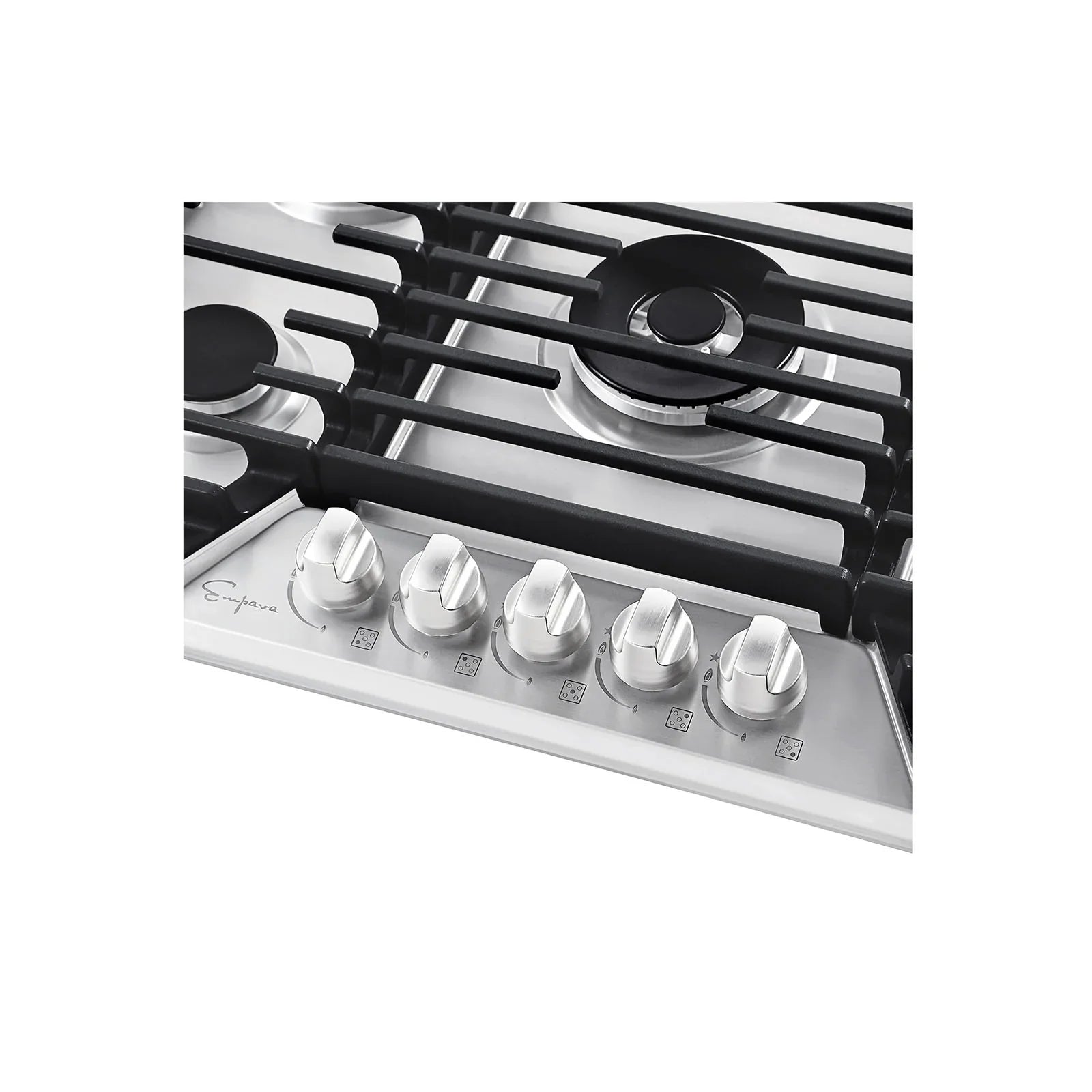 Empava 30-Inch Built-In Gas Cooktop with 5 Italian SABAF Burners - NG/LP Convertible Stainless Steel - Perfect for Home Kitchens & Professional Cooking