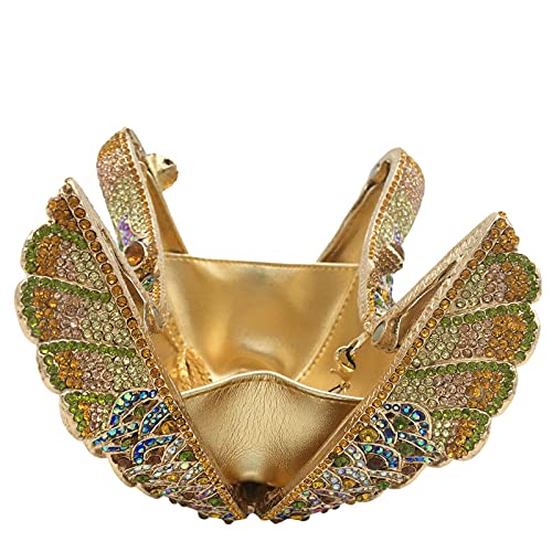 FGG Crystal Rhinestone Bird Clutch Bag for Women - Elegant Wedding Evening Purse, Party Handbag with Pigeon Design | Perfect for Prom, Cocktail Events & Special Occasions