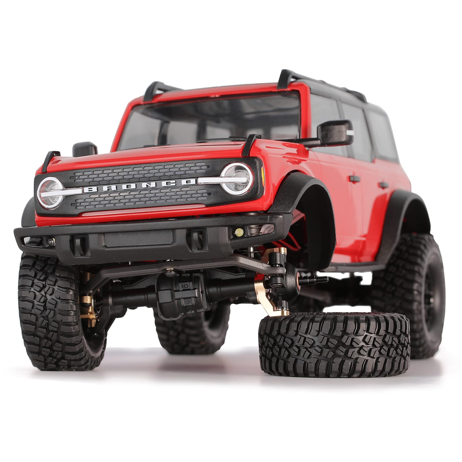 INJORA Brass Caster Blocks C-Hubs & Steering Kit for TRX4M 1/18 RC Crawler - Heavy Duty Upgrade Parts for Improved Steering Performance - Perfect for Off-Road Crawling and Rock Racing
