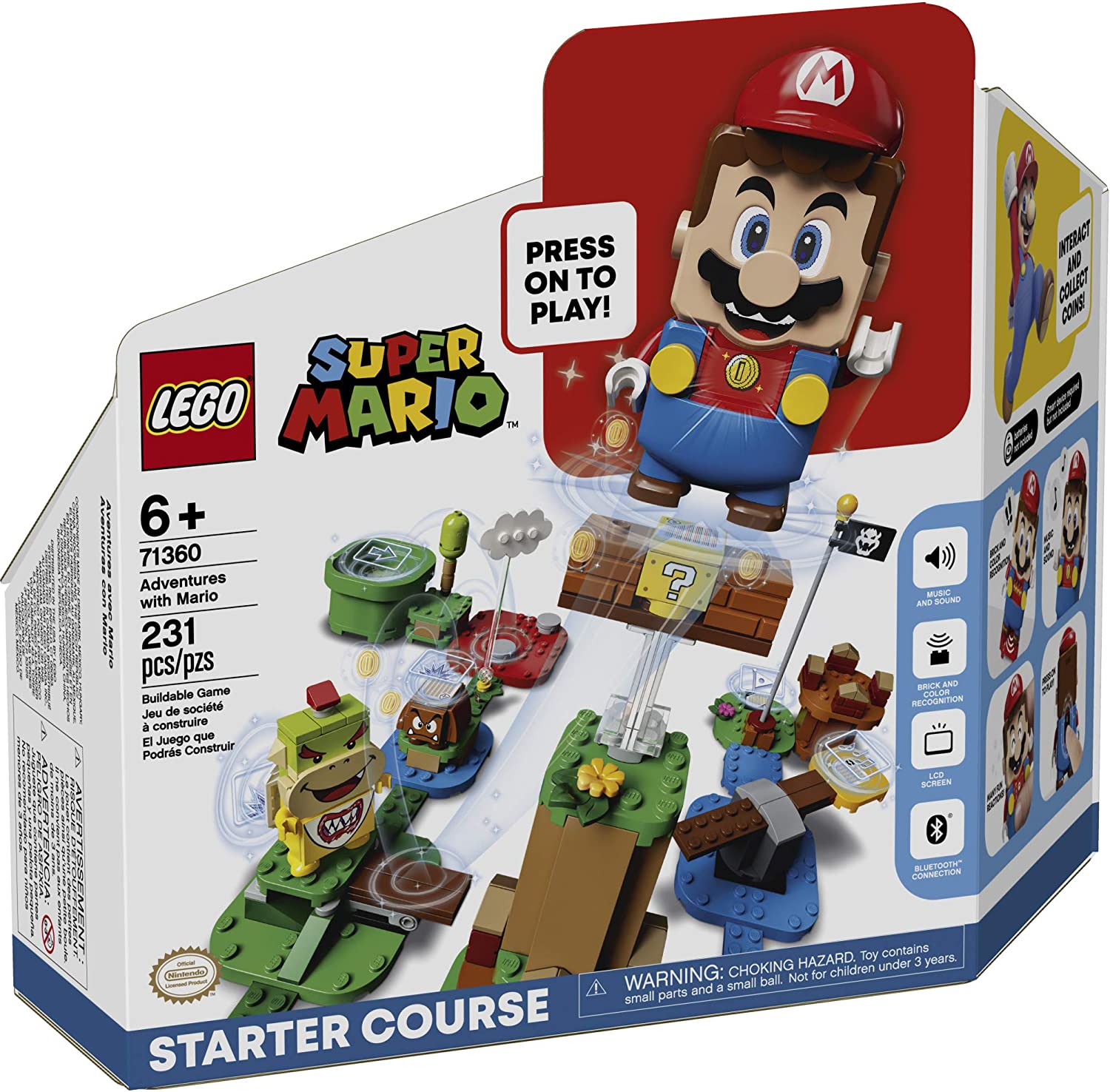 LEGO Super Mario Adventures with Mario Starter Course 71360 - Interactive Building Toy Set for Kids, Collectible Gift for Nintendo Fans - Perfect for Creative Play & Family Game Nights