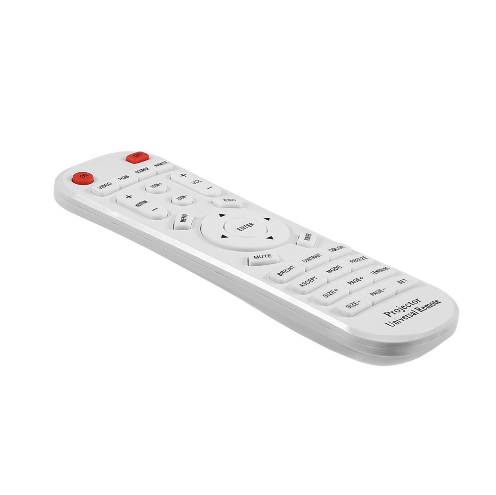 Universal Projector Remote Control - Replacement Remote Controller Adapter for Most Projectors (White) - Perfect for Home Theater, Classroom Presentations & Office Meetings