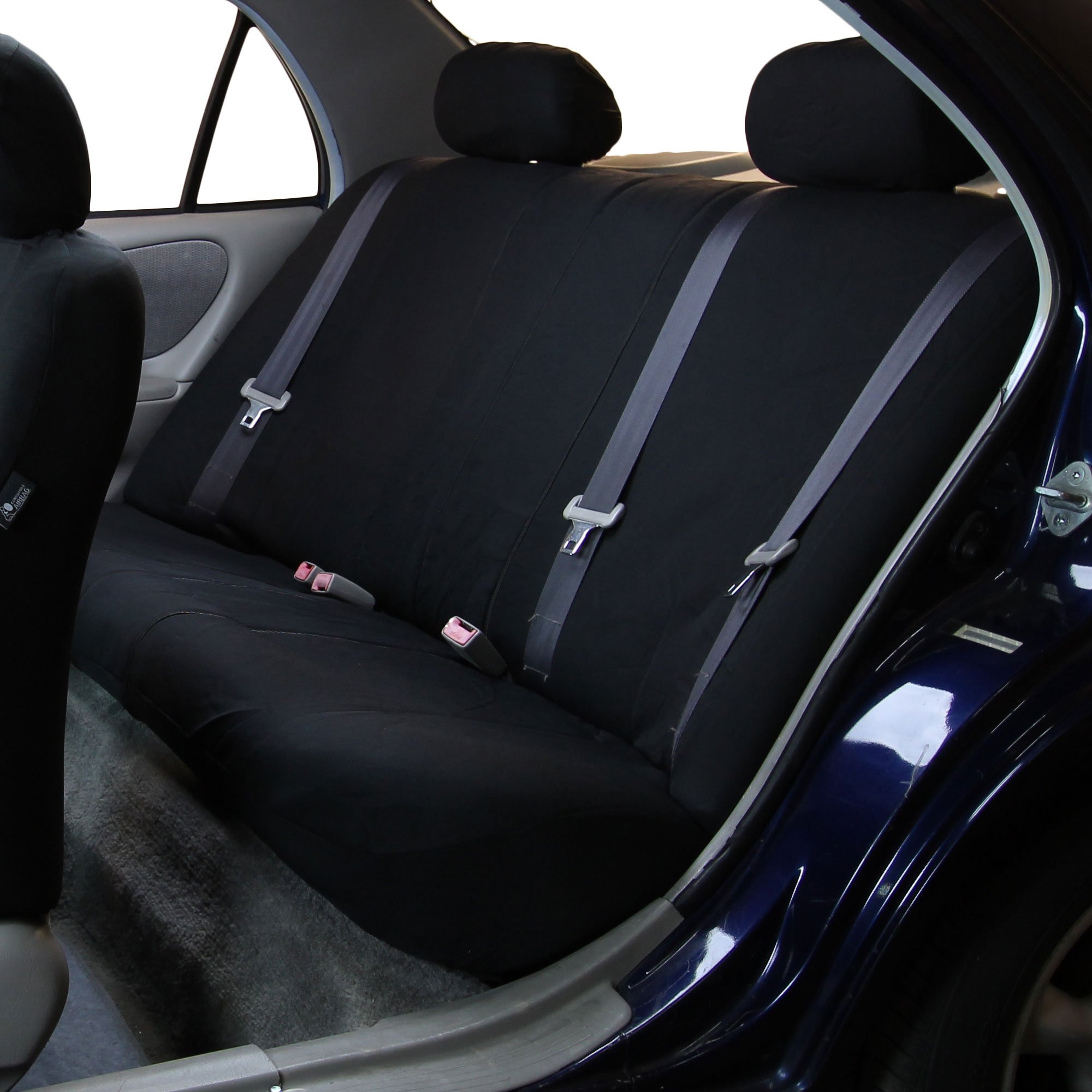 FH Group Universal Black Car Seat Covers - Full Set for Vans, Trucks & SUVs - Durable Interior Protection