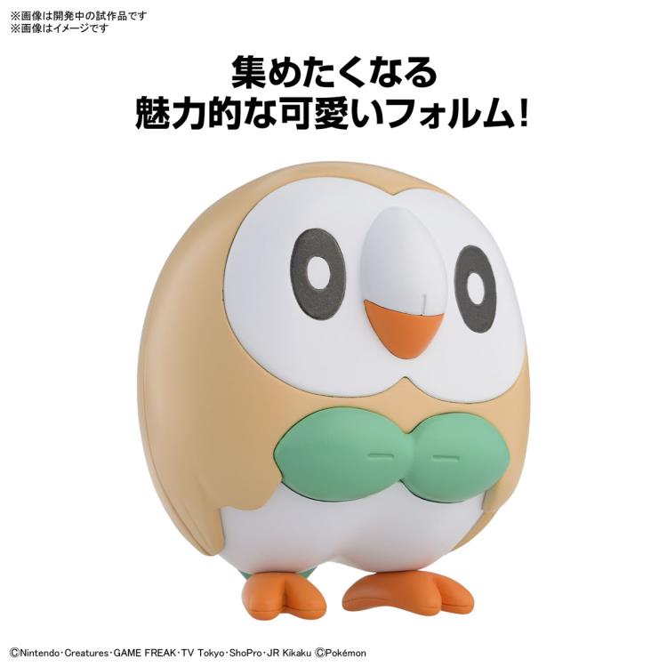 Bandai Pokemon Rowlet (Brindibou) Model Kit - Build & Paint Your Own Collectible Figure - Perfect for Fans, Gifts & Display