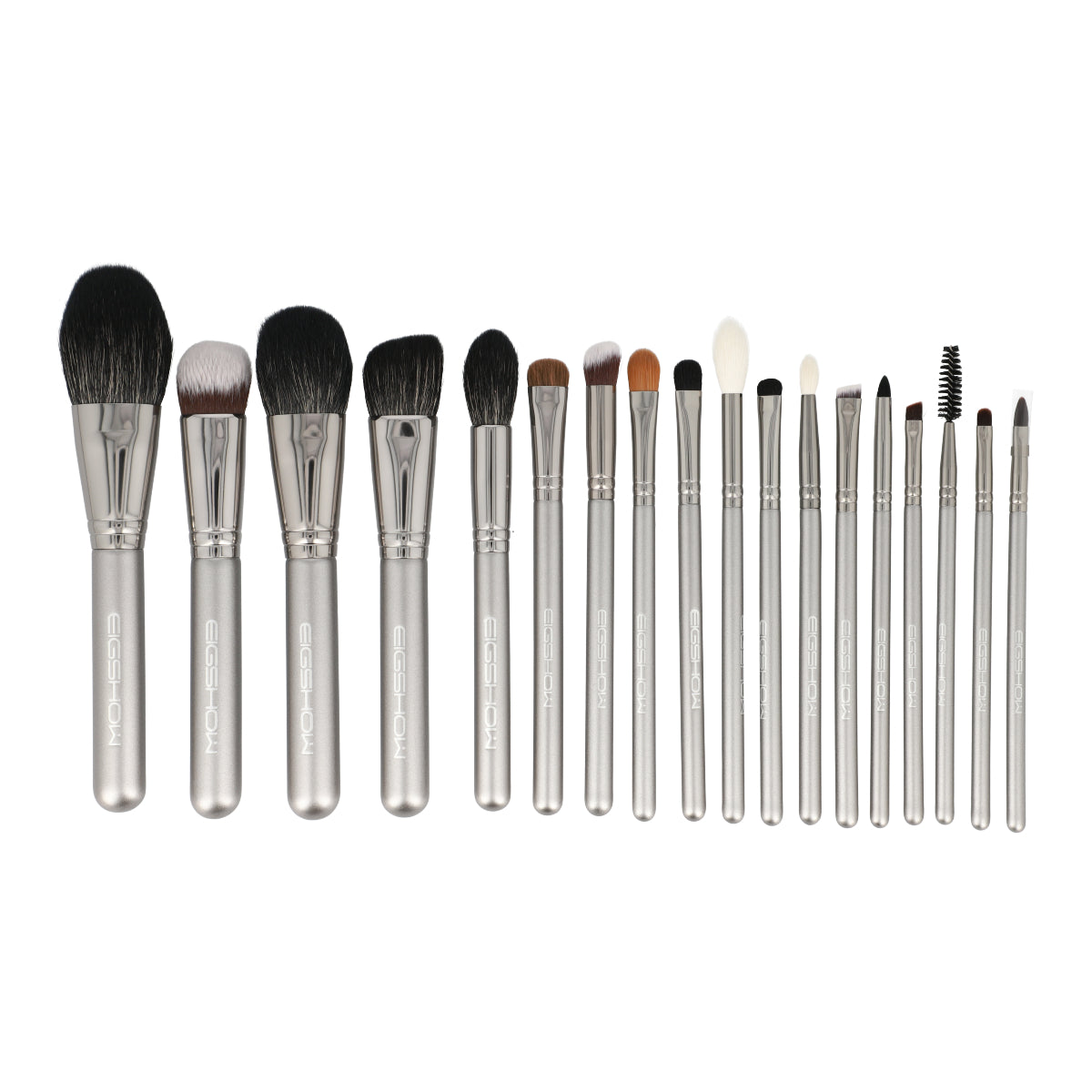 Magician Series Galaxy Silver Brush Kit - 18 Piece Professional Makeup Brush Set for Eyeshadow, Blending & Contouring | Perfect for Makeup Artists & Beginners