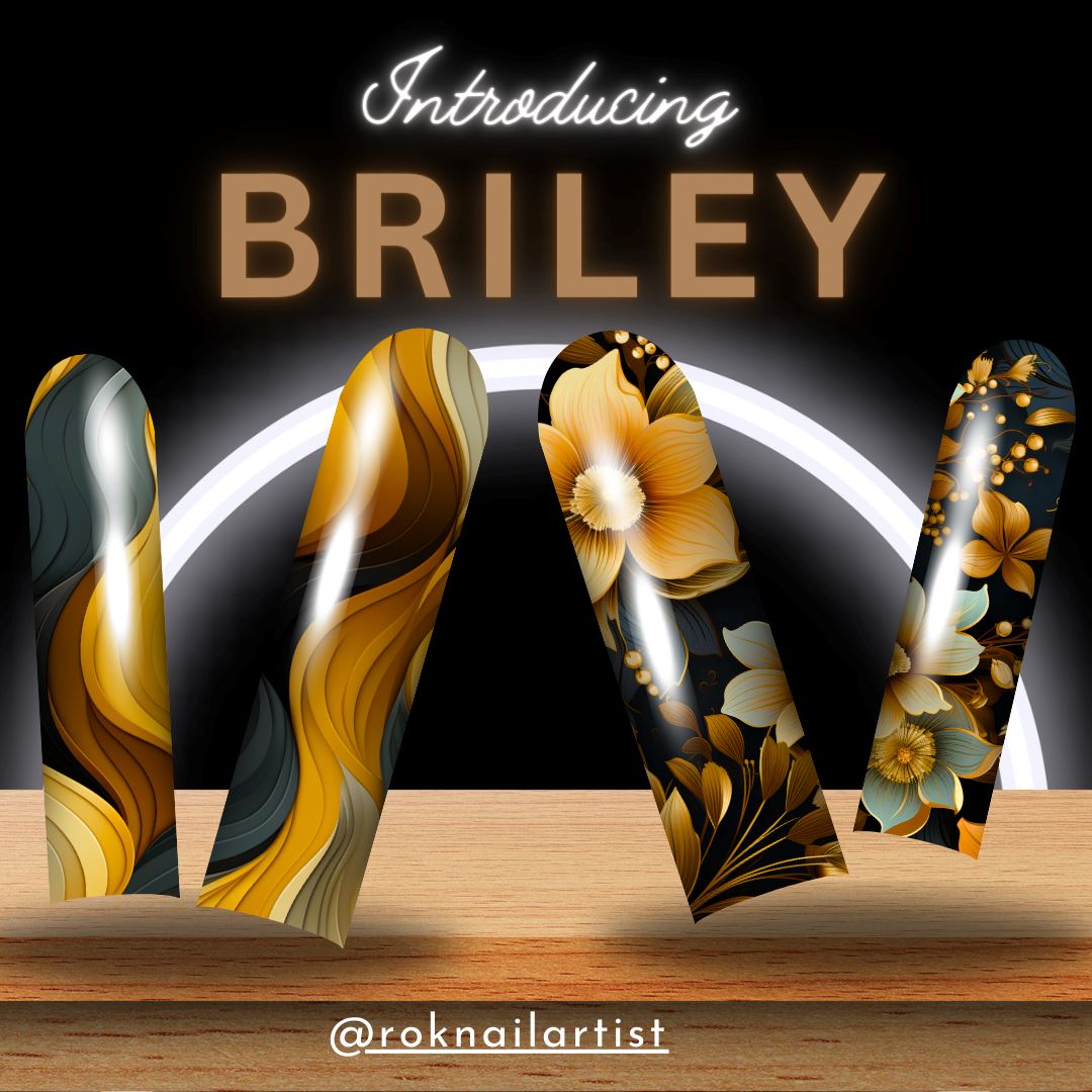 Briley Professional Nail Art Skin - High-Quality Nail Stickers for Manicures & Pedicures | Perfect for Home DIY, Salon Use & Special Occasions