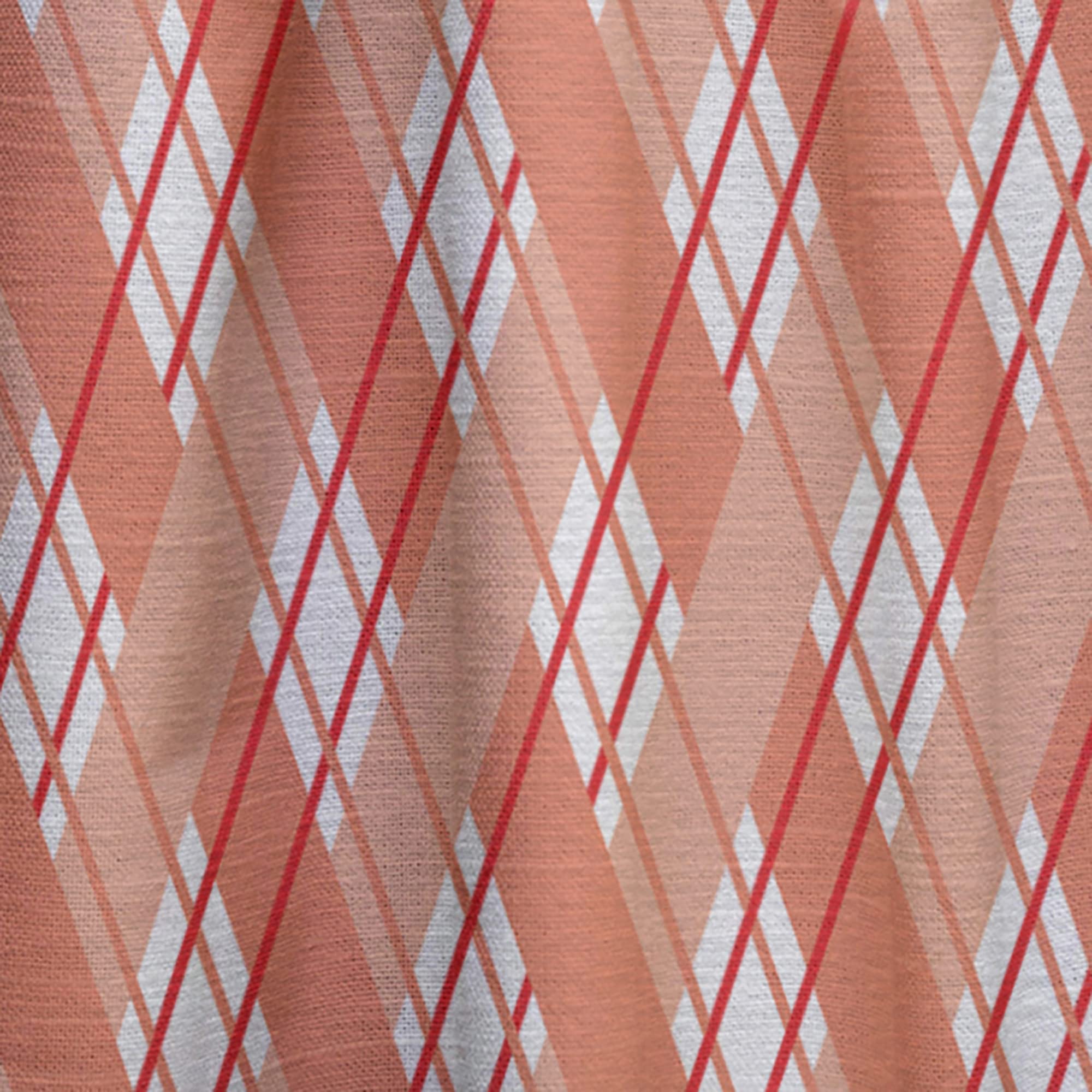 DesignQ Retro Checkered Thermal Insulated Curtains - Single Panel 52x95 Inch - Blackout Drapes for Bedroom & Living Room - Perfect for Home Decor, Privacy & Energy Efficiency