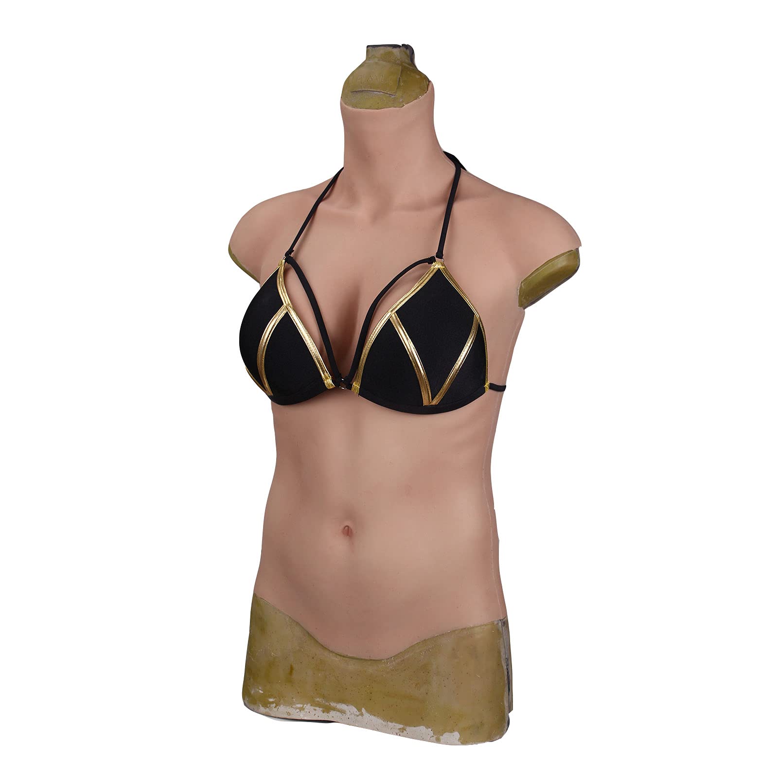 Premium AJIU Half Body Silicone Breastplate - Natural Looking Fake Boobs for Crossdressers, Drag Queens & Mastectomy Patients - Comfortable Enhancer for Cosplay, Costumes & Daily Wear