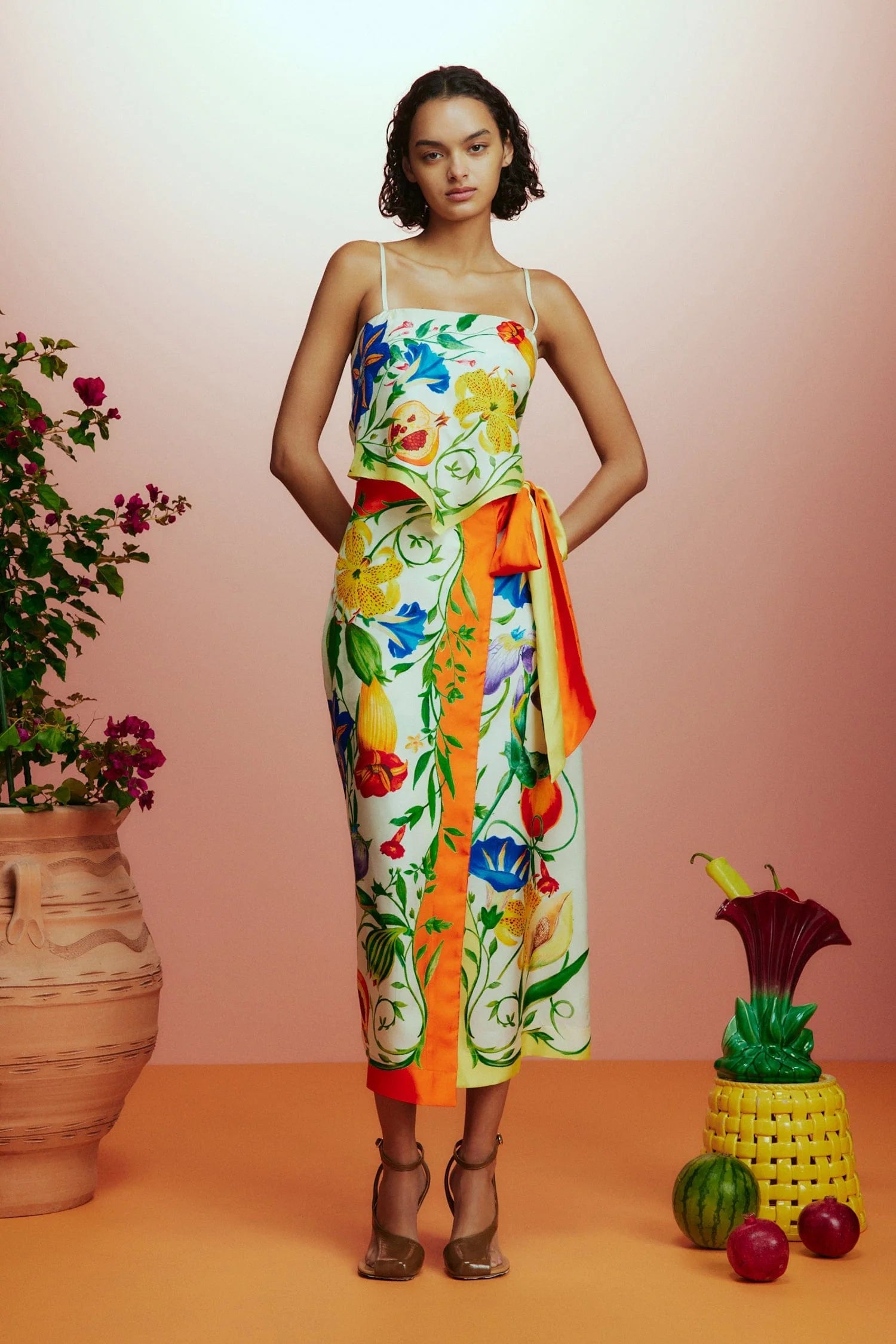 Floral Scarf Top for Women - Stylish & Comfortable Summer Blouse for Casual Outings & Beach Wear