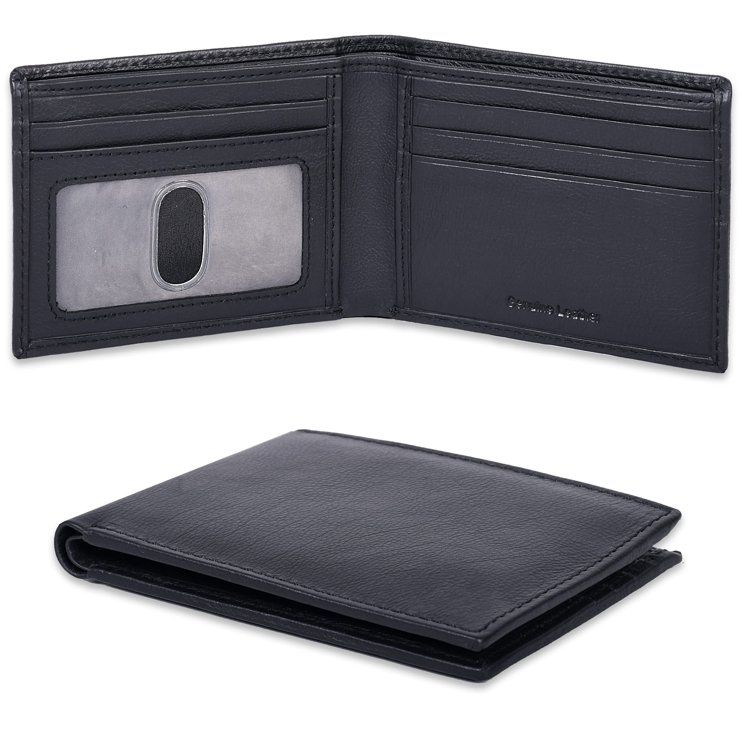 Clifton Heritage Slimfold RFID Leather Wallet for Men - Extra Capacity & Secure Blocking - Perfect for Travel, Business & Everyday Use