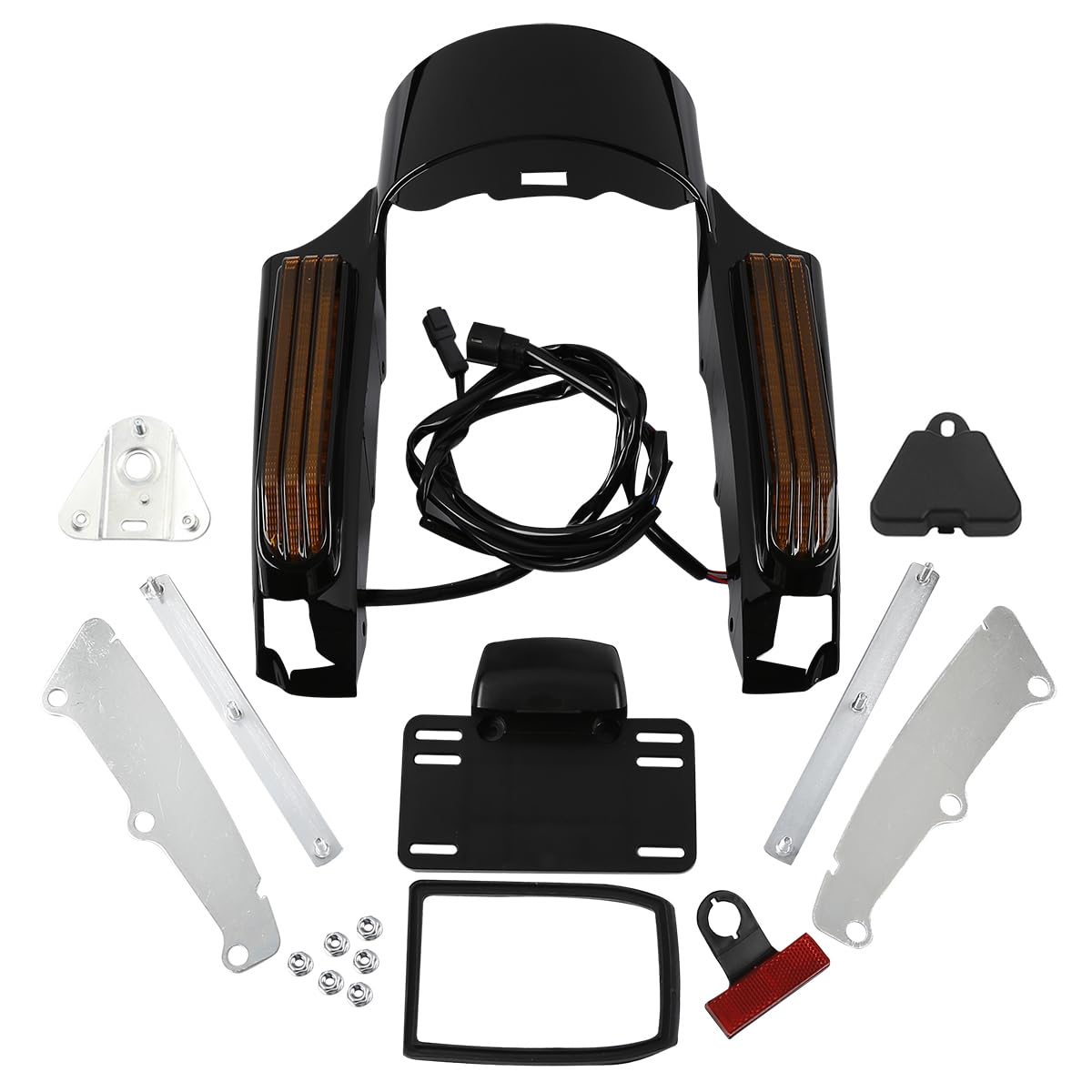 Harley Touring LED Brake Running Turn Signal Lights - Rear Fender Fascia Set Compatible with Road King, Road Glide, Street Glide, Electra Glide Ultra Limited (2014-2023) - Enhanced Visibility & Safety for Night Riding & Group Tours