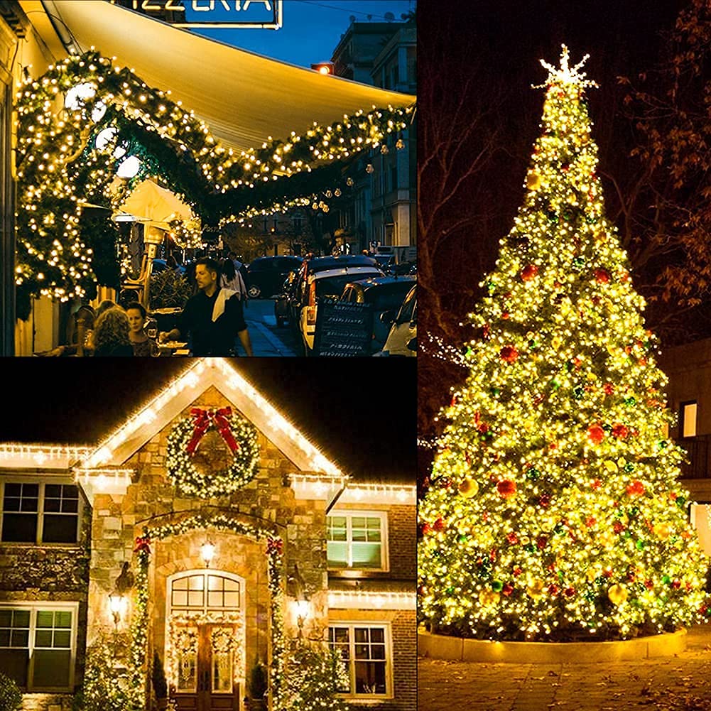 50 LED Battery Operated Christmas String Lights with Auto-Timer & 8 Lighting Modes - Warm White Mini Fairy Lights for Holiday Wreaths, Party Decor, Wedding, Garden, Home, and Indoor/Outdoor Decoration