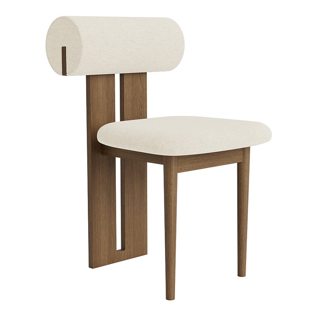 Modern Hippo Side Chair - Sturdy Wooden Accent Chair for Dining Room, Living Room & Office - Comfortable & Stylish Home Decor for Small Spaces