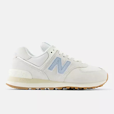 New Balance 574 Sneakers for Men & Women - Lightweight Comfort Running Shoes in Chrome Blue Reflective Design | Perfect for Jogging, Gym Workouts & Casual Wear