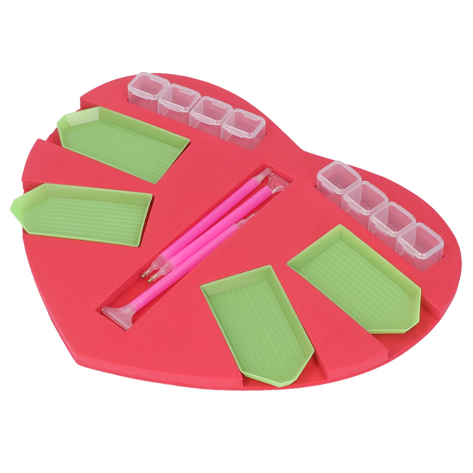 Painting Tray Organizer with 8 Storage Compartments & 4 Rhinestone Trays - Multifunctional Art Supply Storage for Acrylic Paints, Brushes & Nail Art Tools - Perfect for Artists, DIY Crafts & Salon Professionals