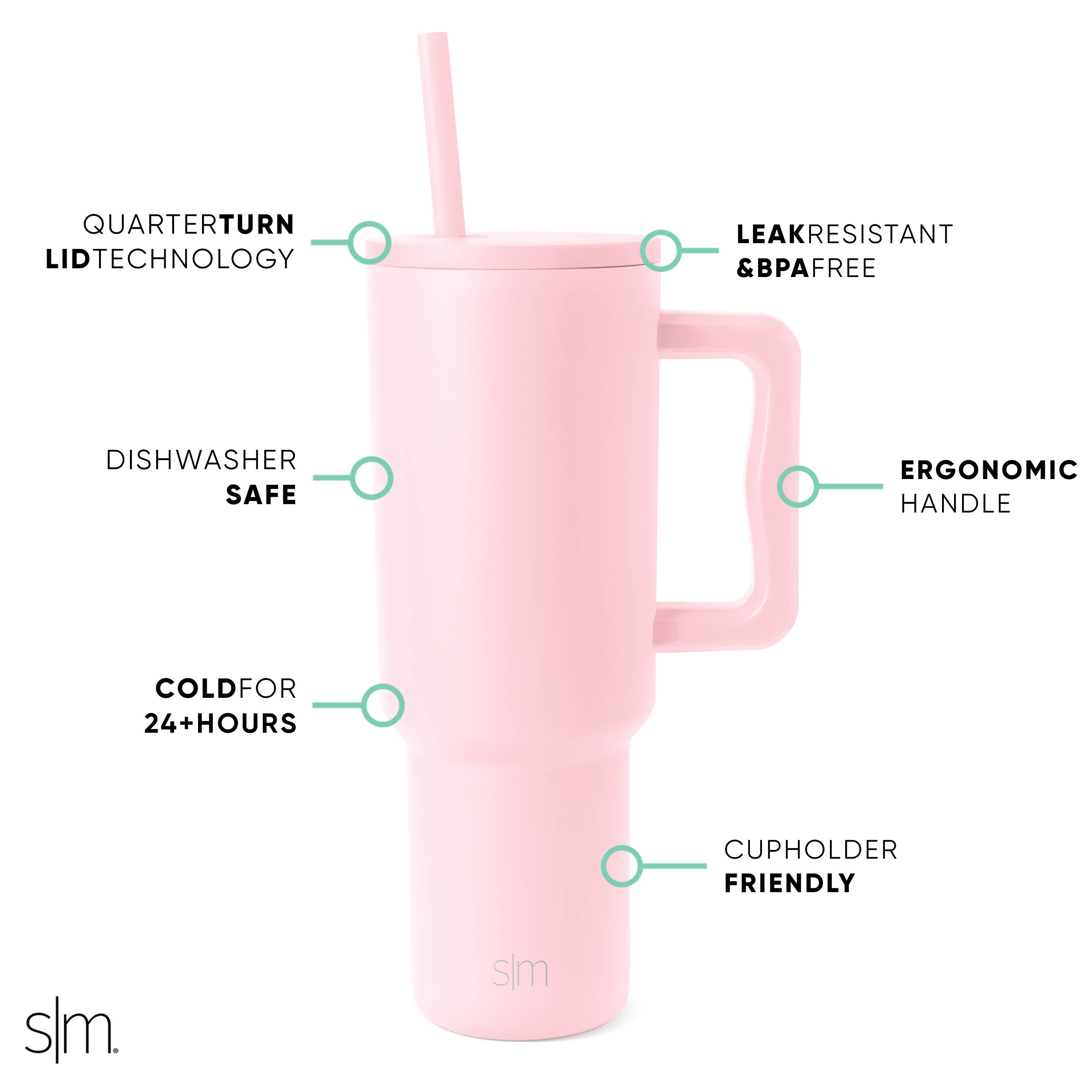 Trek Tumbler 4 - 20oz Insulated Stainless Steel Water Bottle with Leakproof Lid for Hiking, Camping & Outdoor Adventures