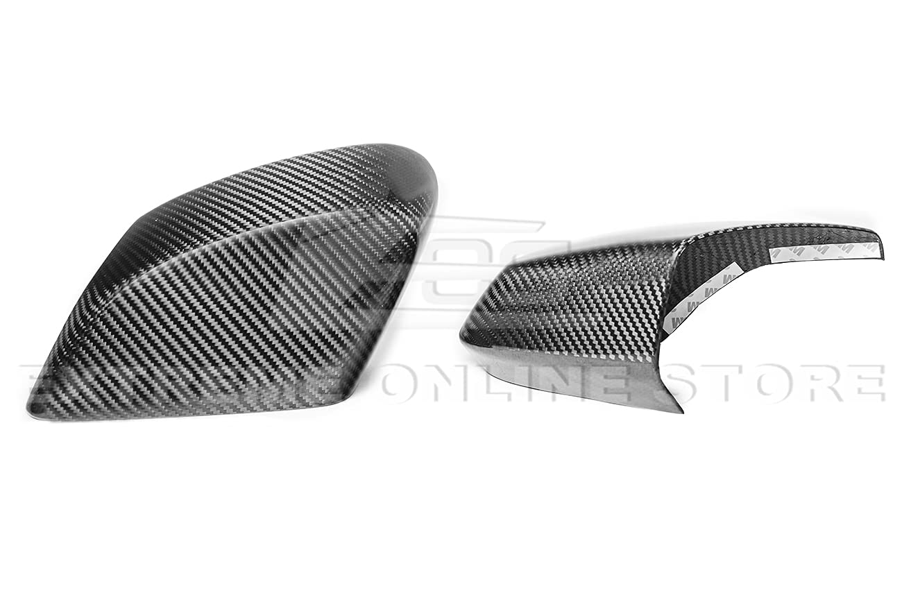 2020-Present Corvette C8 GM Factory Style Carbon Fiber Mirror Cover Trim Pair - Replacement Side Mirror Covers for Enhanced Style & Protection - Perfect for Car Enthusiasts & Custom Upgrades