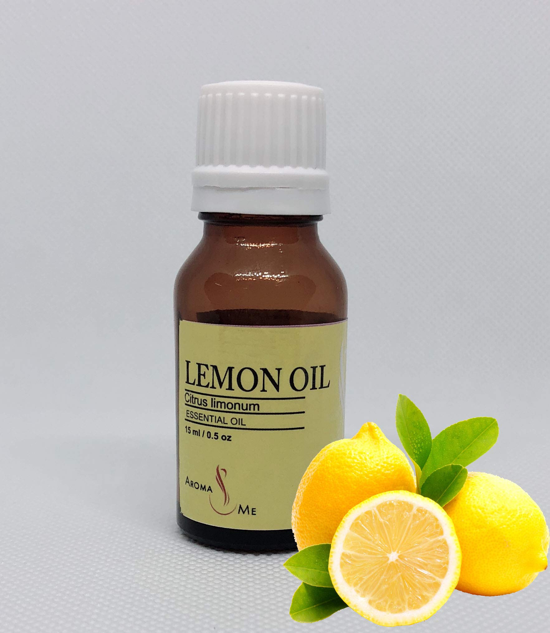 Aroma & Me 100% Pure Natural Lemon Essential Oil - 15ml for Aromatherapy, Diffusers & DIY Skincare | Refreshing Citrus Scent for Home & Spa Relaxation