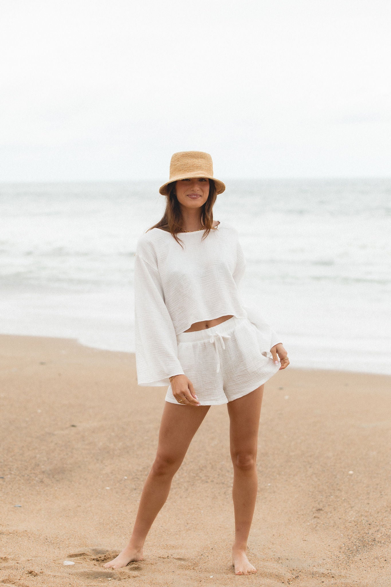 Breathable Cotton Gauze Shorts for Women - Comfortable Summer Casual Wear | Perfect for Beach, Yoga & Lounge