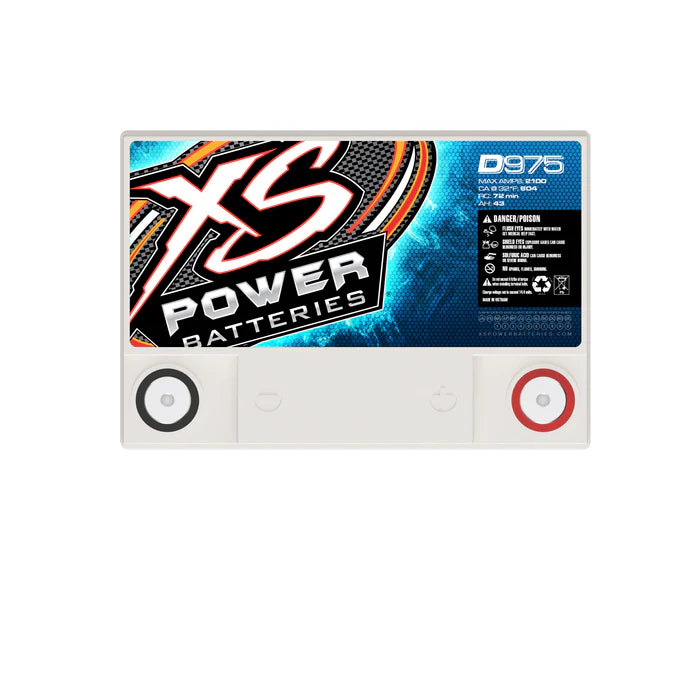 XS POWER D975 2000W AGM Deep Cycle Battery for Car Audio & Off-Grid Power - Perfect for Subwoofers, Amplifiers, and Solar Energy Storage Systems