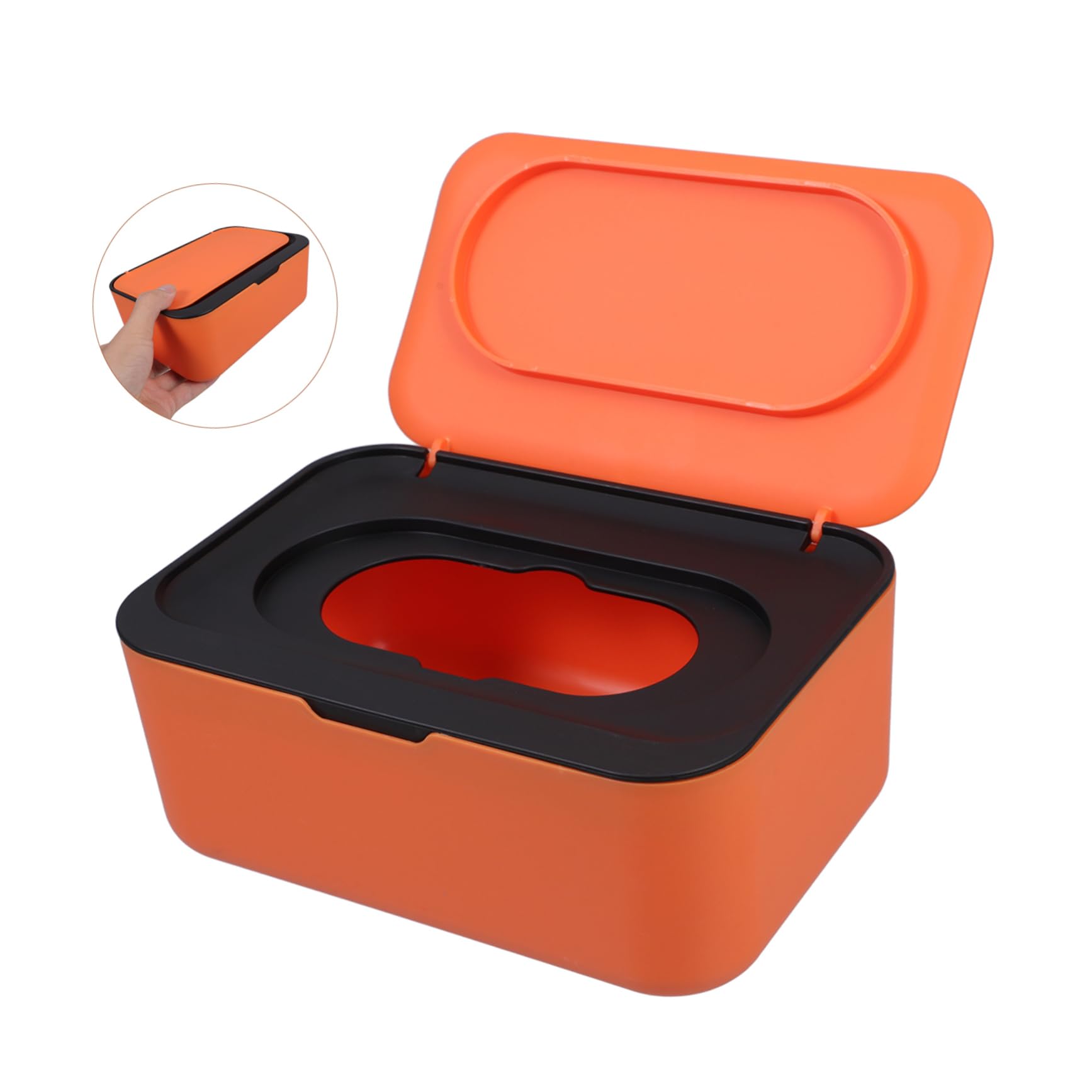 Yardenfun Portable Wipes Dispenser - Tissue Box Cover & Napkin Holder for Office, Living Room - Rectangular Design with Lock Feature | Perfect for Home, Office & Travel Use