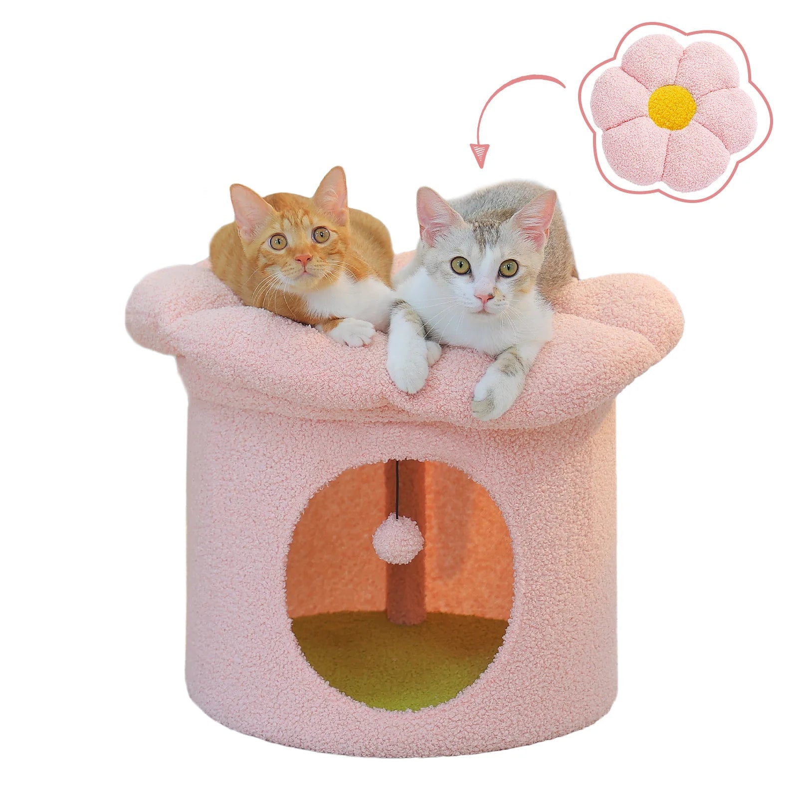 Premium Flower Pet House - Cozy & Stylish Cat & Small Dog Bed - Perfect for Indoor & Outdoor Use