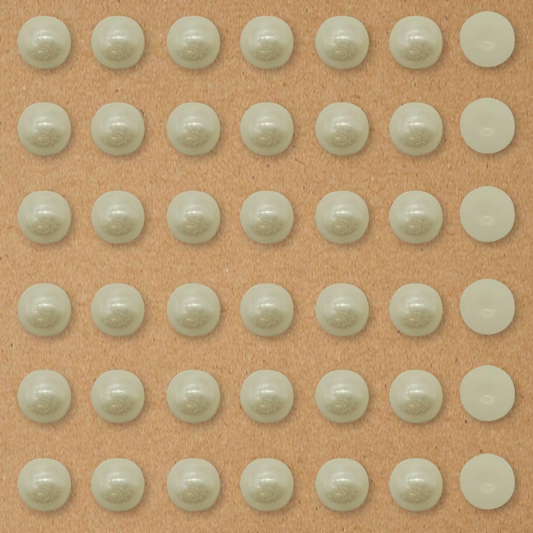 SATRA TRADERS 500G Round Half Pearl Beads - 14mm Cream Flatback Beads for DIY Jewelry Making, Crafts, Phone Case & Bag Decoration | Perfect for Fashion Accessories, Shoe Embellishment & Cup Design