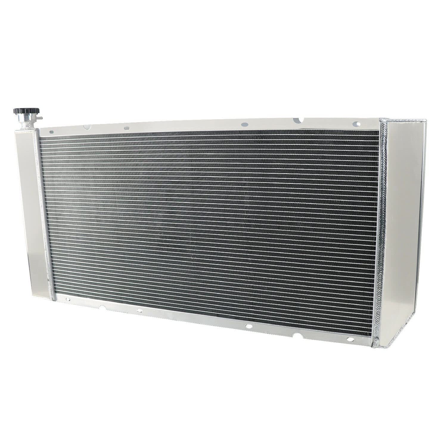 1988-2000 Chevy GMC C/K 1500 2500 3500 Suburban Blazer Tahoe Yukon Cadillac 3 Row Aluminum Radiator with Fan Relay Kit - High Performance Cooling for Heavy Duty Trucks & SUVs - Perfect for Off-Roading, Towing & Extreme Weather Conditions