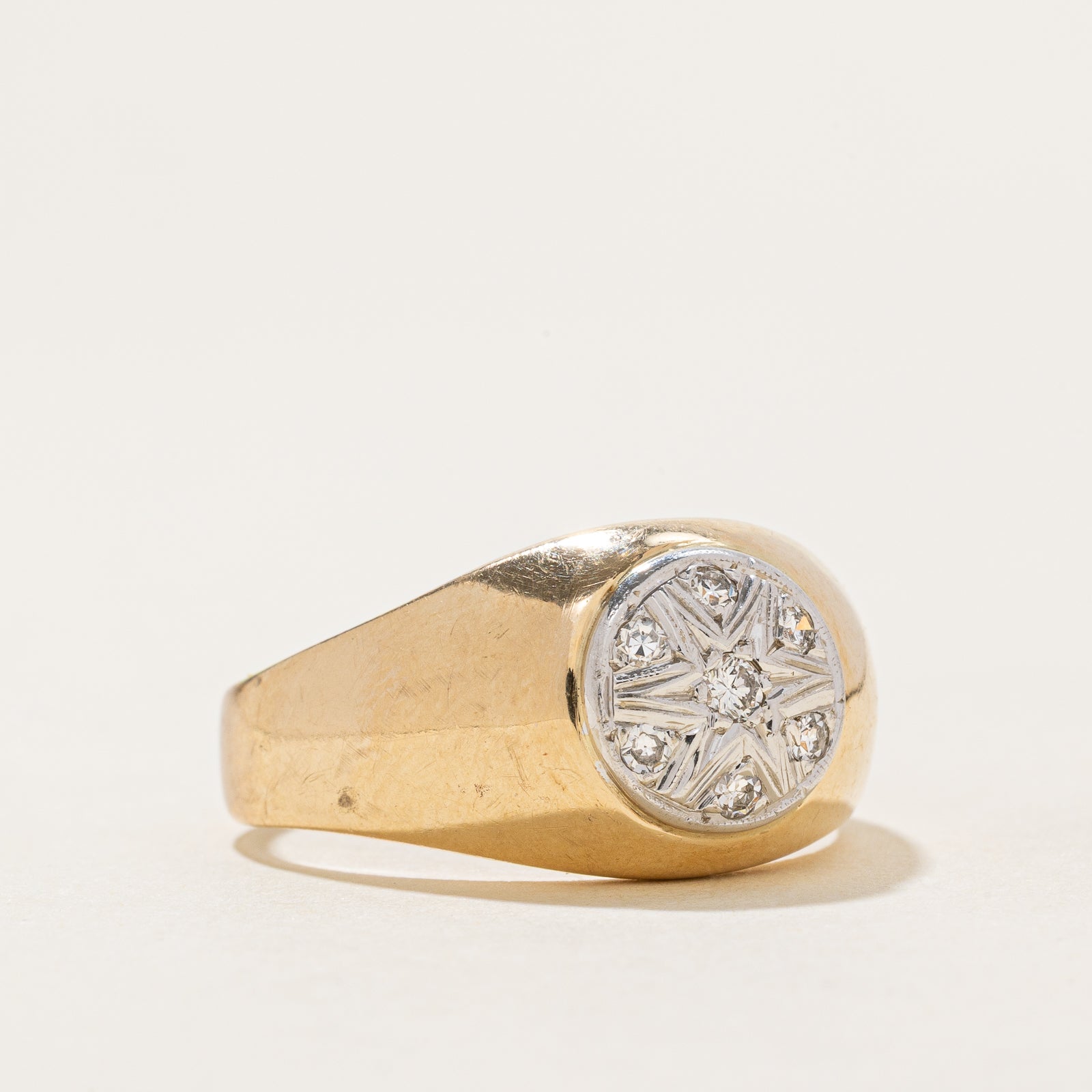 0.17ctw Diamond Cluster Dome Ring - Size 10.5 | Elegant Wedding, Engagement & Anniversary Jewelry Gift for Women