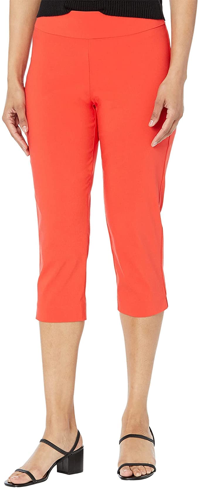 Krazy Larry Cropped Pull-On Pants - Tangerine for Casual Wear