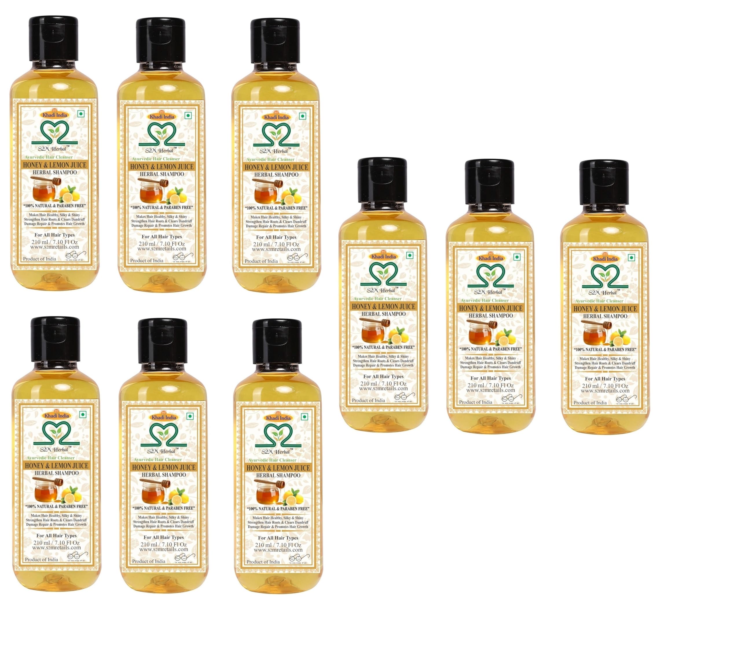 Herbigiri Herbal Honey & Lemon Juice Shampoo - 64oz for Dry & Damaged Hair - Natural Hair Care with Honey Extract & Lemon - Sulfate Free & Paraben Free - For Daily Use & Scalp Nourishment