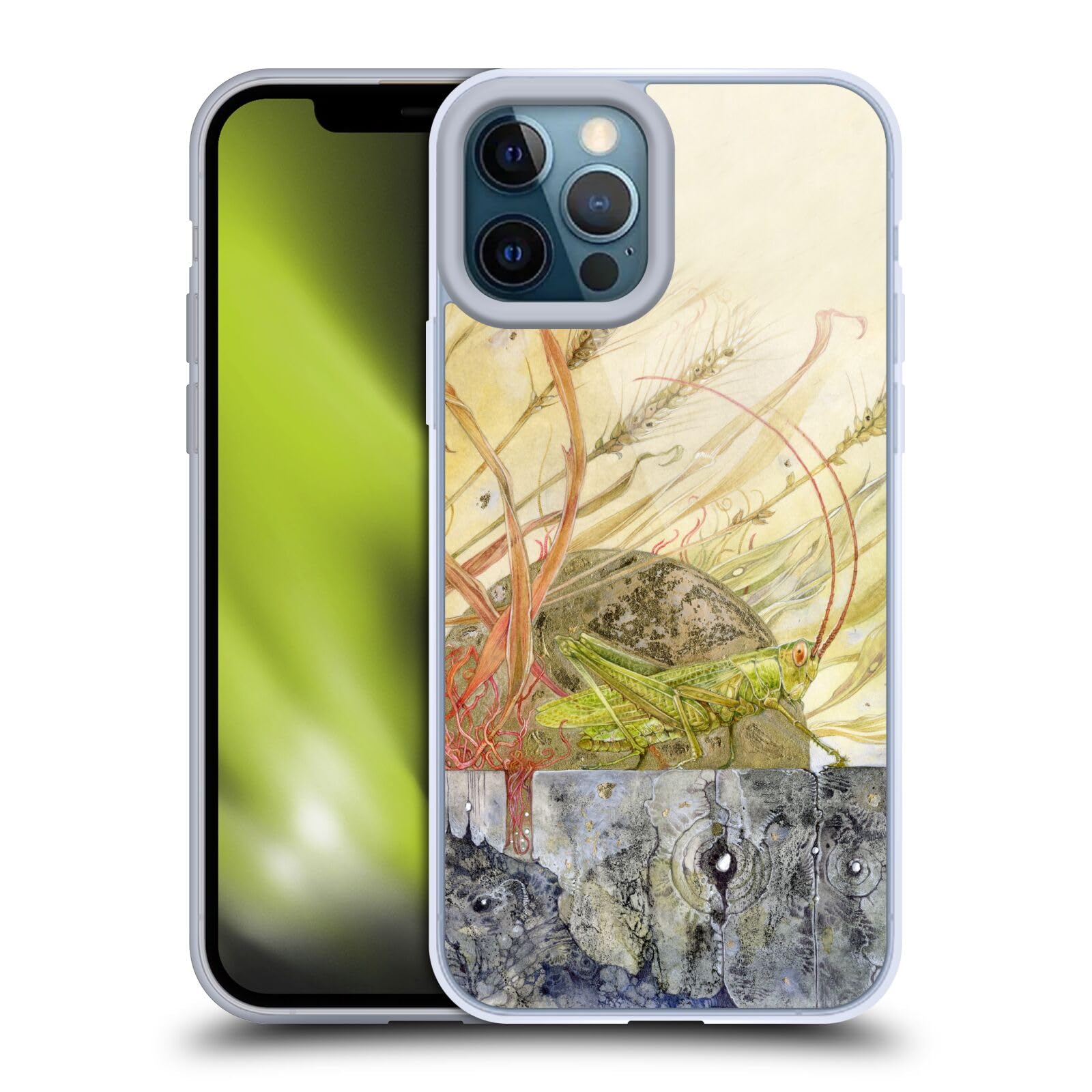 Stephanie Law Grasshopper Immortal Ephemera iPhone 12 Pro Max Case - Officially Licensed Soft Gel Phone Cover by Head Case Designs | Perfect for Nature Lovers & Fantasy Art Enthusiasts