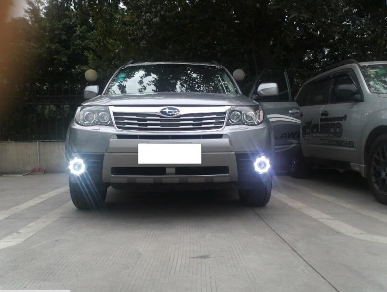 Halo LED Fog Lights Kit - Angel Eye Halo Ring Foglamps Compatible with 2009-2013 Subaru Forester | Durable Driving Lights for Enhanced Visibility in Fog, Rain & Night Driving
