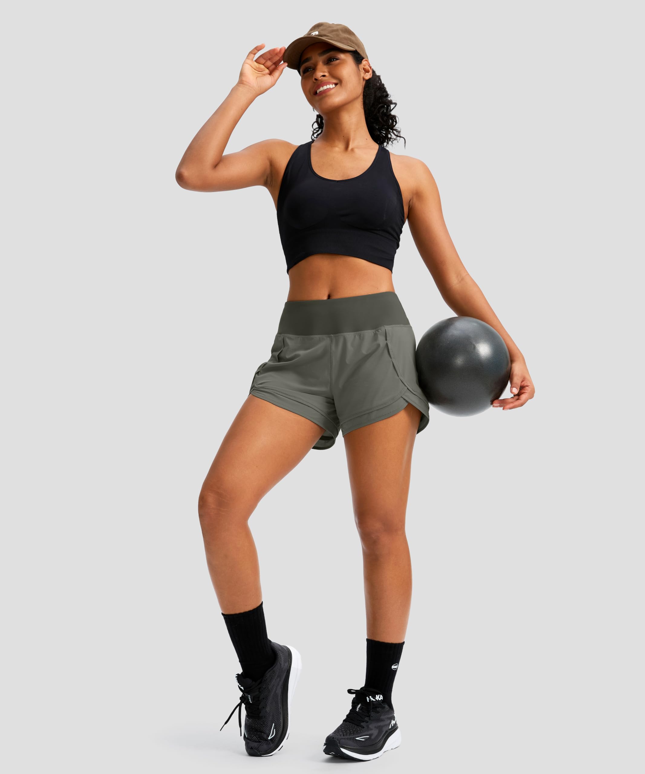 High Waisted Women's Running Shorts 3